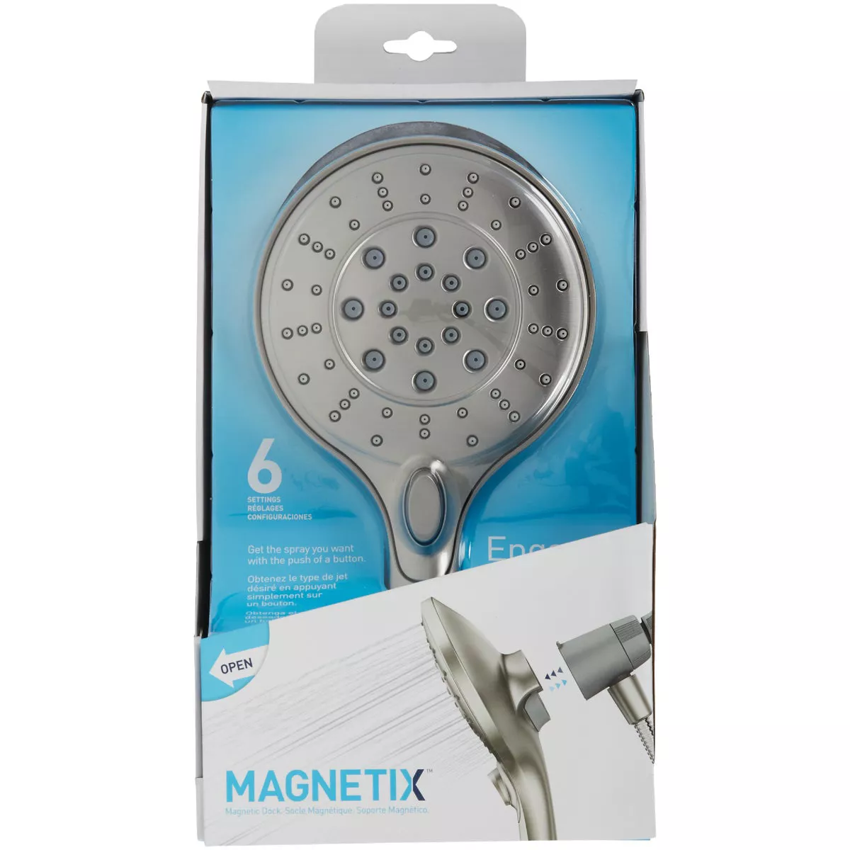 Moen Engage 6-Spray 1.75 GPM Handheld Shower Head with Magnetix, Brushed Nickel - photo 2