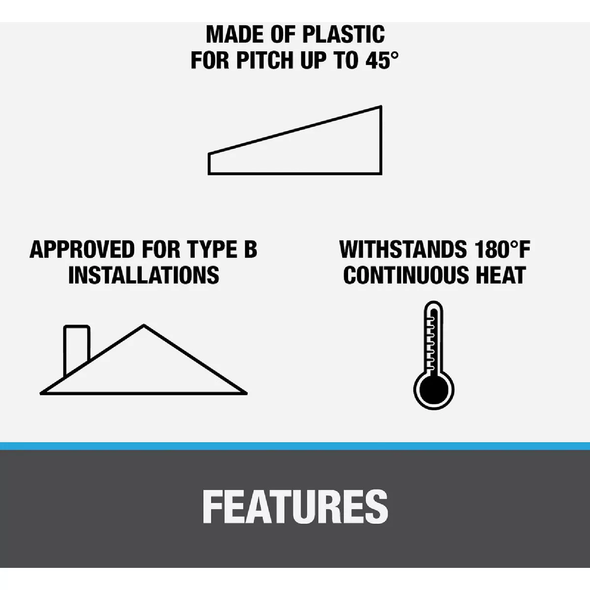 Oatey No-Calk 1-1/4 In. to 1-1/2 In. Thermoplastic Roof Pipe Flashing - photo 6