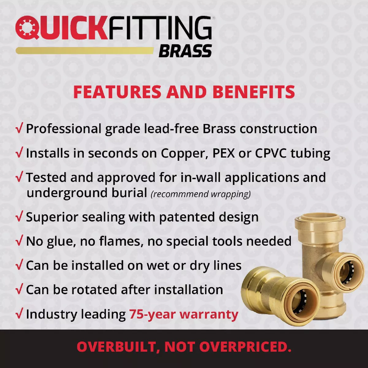QuickFitting 1/2 In. Push-to-Connect Brass Slip Repair Coupling - photo 4