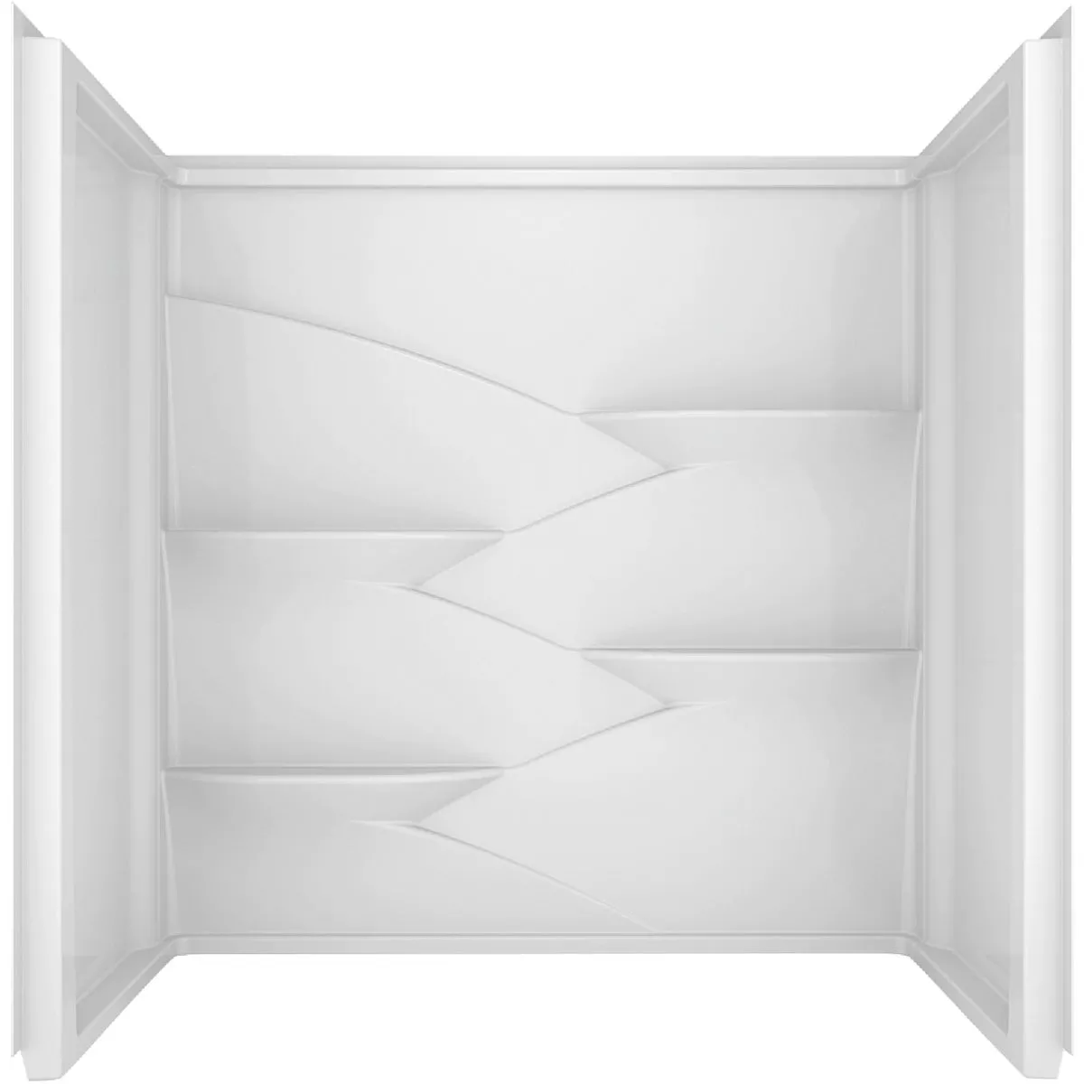 Delta Laurel 3-Piece 60 In. L x 32 In. D (Bathtub) Tub Wall Kit in White