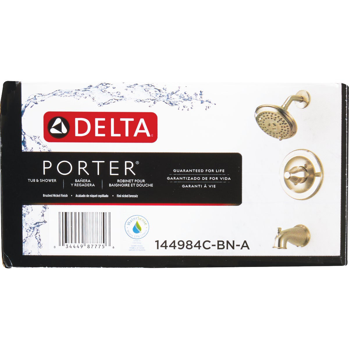Delta Porter Brushed Nickel 1-Handle Lever Tub & Shower Faucet