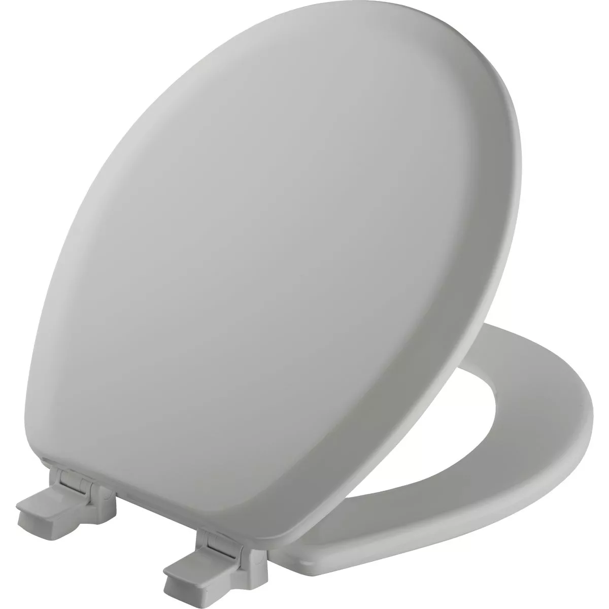 Bemis Mayfair Advantage Round Closed Front Silver Wood Toilet Seat