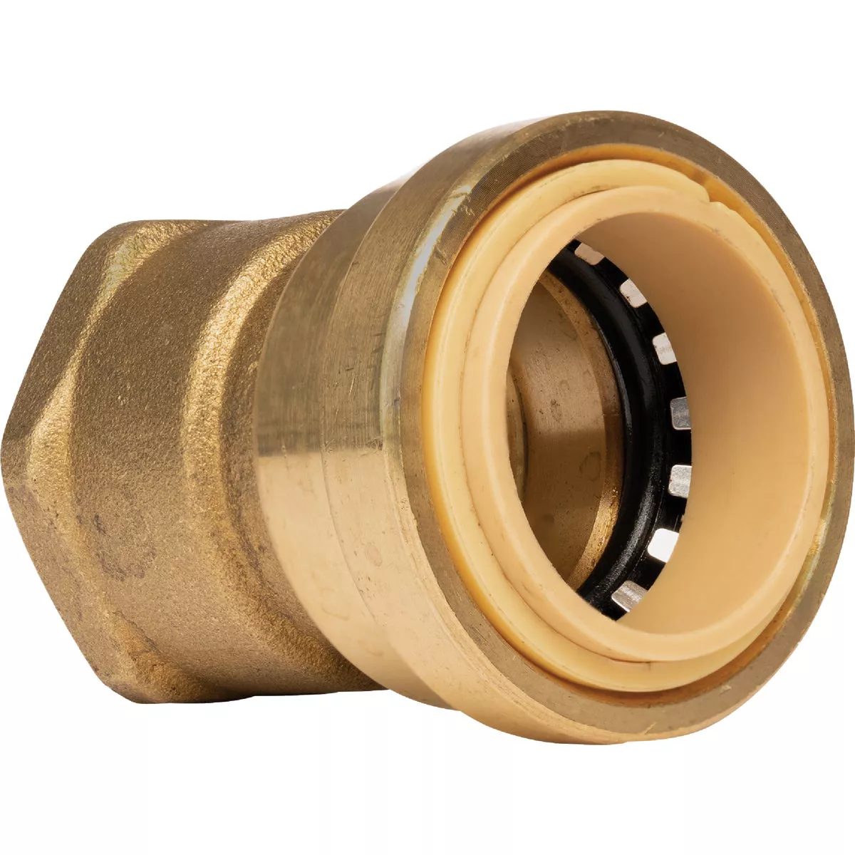 QuickFitting 1 In. Push-to-Connect x 1 In. FNPT Brass Straight Female Adapter
