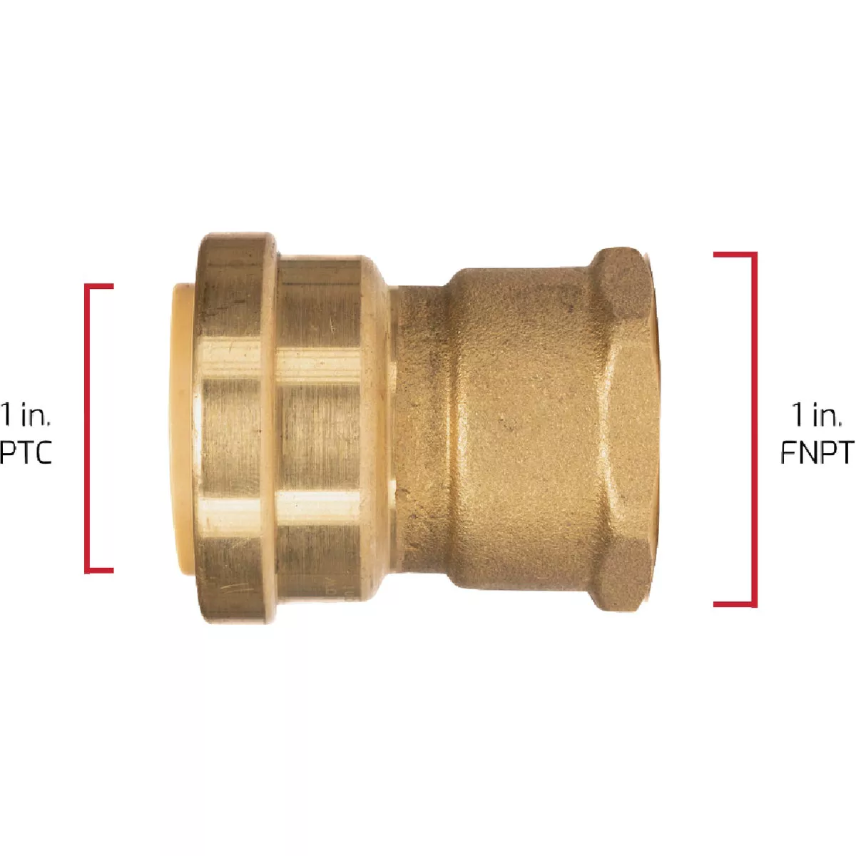 QuickFitting 1 In. Push-to-Connect x 1 In. FNPT Brass Straight Female Adapter - photo 5