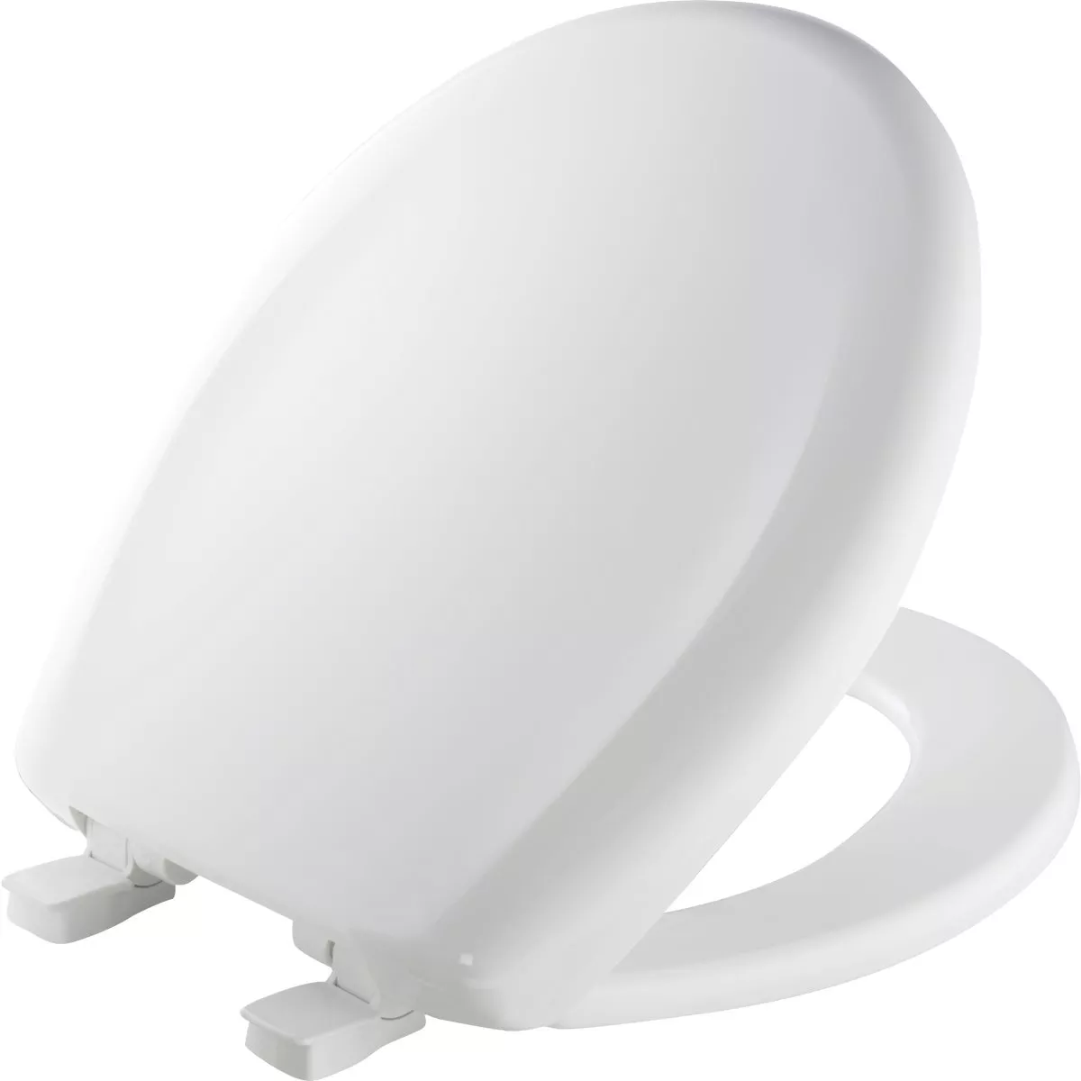 Bemis Mayfair Round Closed Front Premium Sweptback Slow-Close White Plastic Toilet Seat