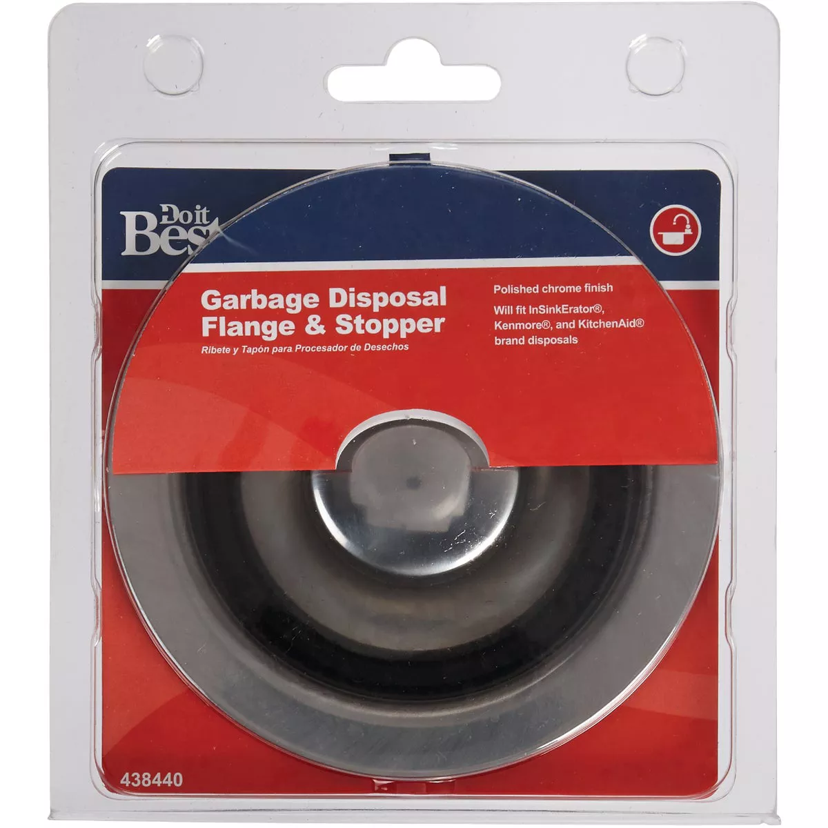 Do it Best Polished Chrome Brass Disposer Flange and Stopper - photo 2
