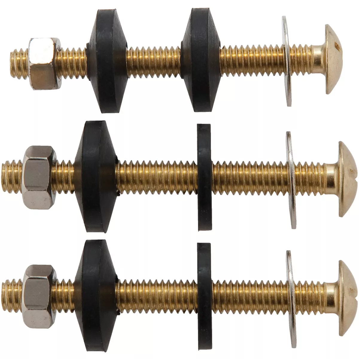 Do it Best 5/16 In. x 3 In. Brass, Sponge Rubber Tank Bolts (3 Pack) - photo 2
