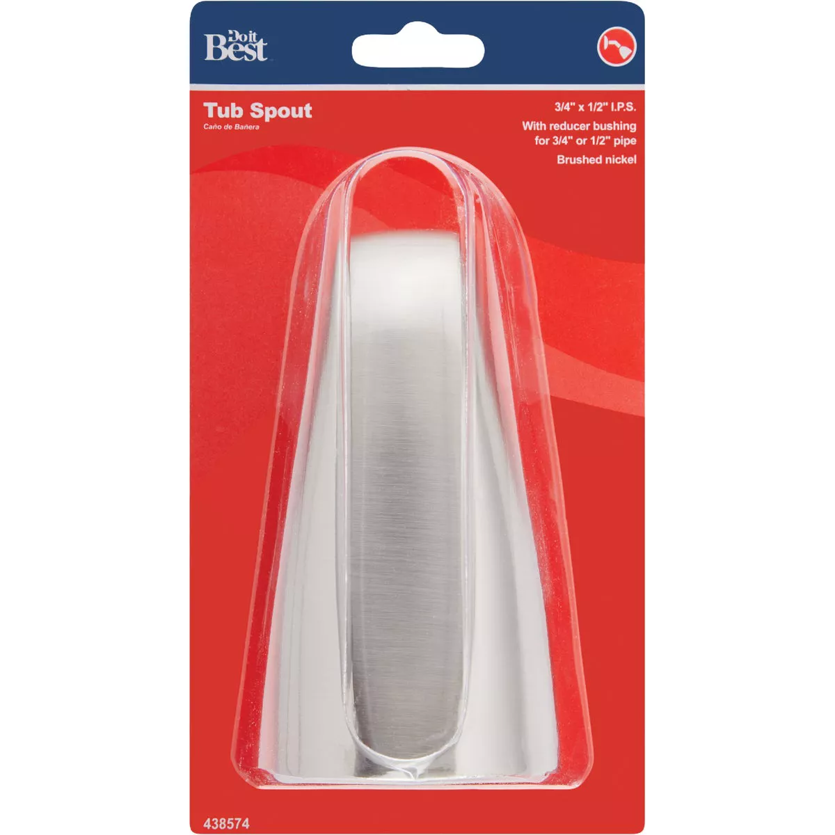 Do it Best Brushed Nickel Bathtub Spout - photo 2