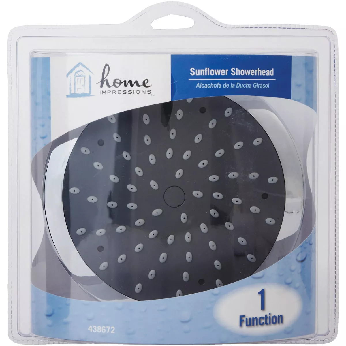 Home Impressions Sunflower 1-Spray 2.3 GPM Fixed Showerhead, Chrome - photo 2