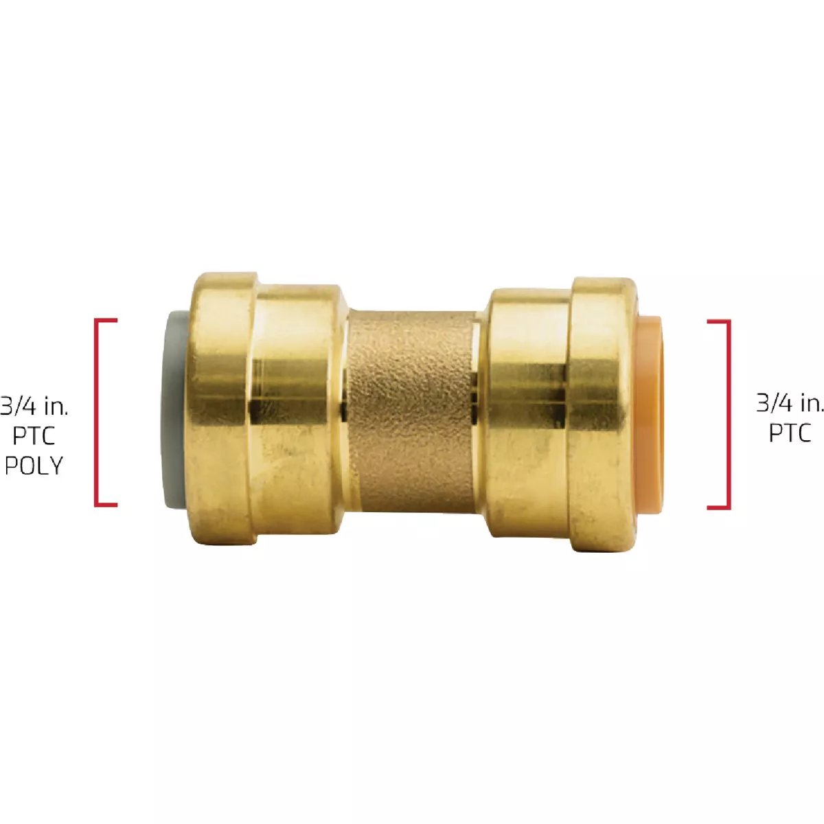 QuickFitting 3/4 In. x 3/4 In. Push-to-Connect Brass Polybutylene Transition (Conversion) Coupling - photo 6
