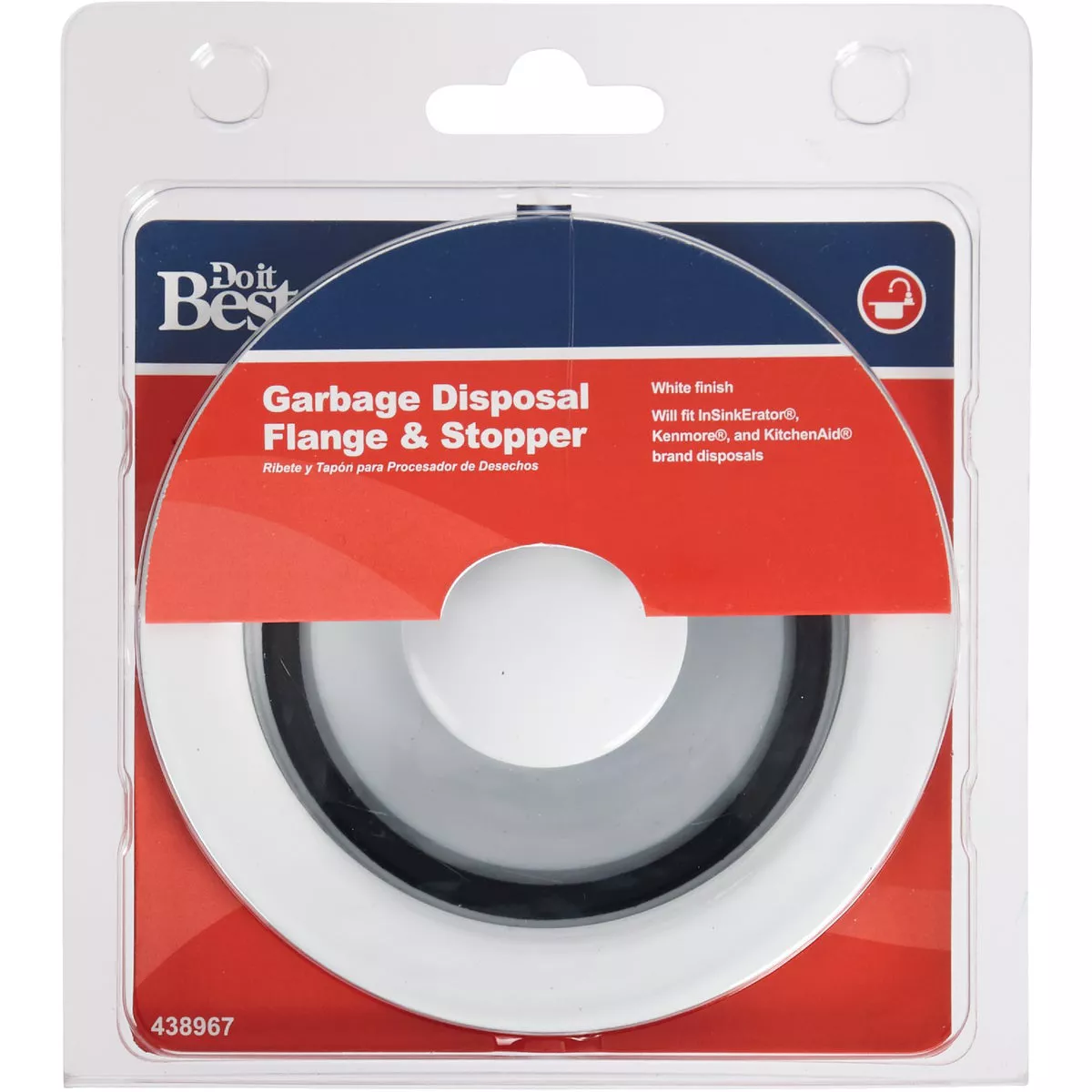 Do it Best White Brass Disposer Flange and Stopper - photo 2