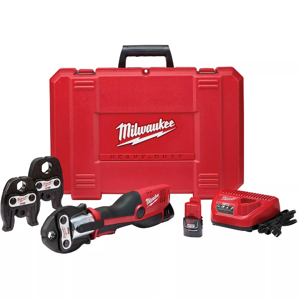 Milwaukee M12 12V Force Logic Lithium-Ion Cordless Press Tool Kit (3 Jaws Included)