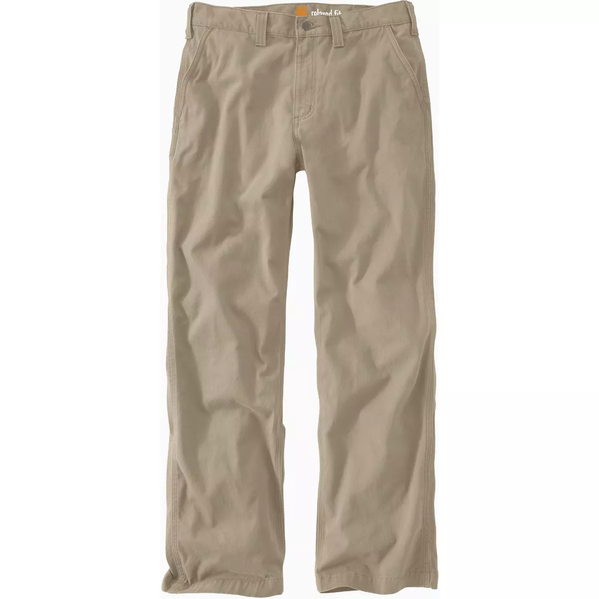 Carhartt Men's 34x34 Field Khaki Twill 5-Pocket Work Pants, Relaxed Fit