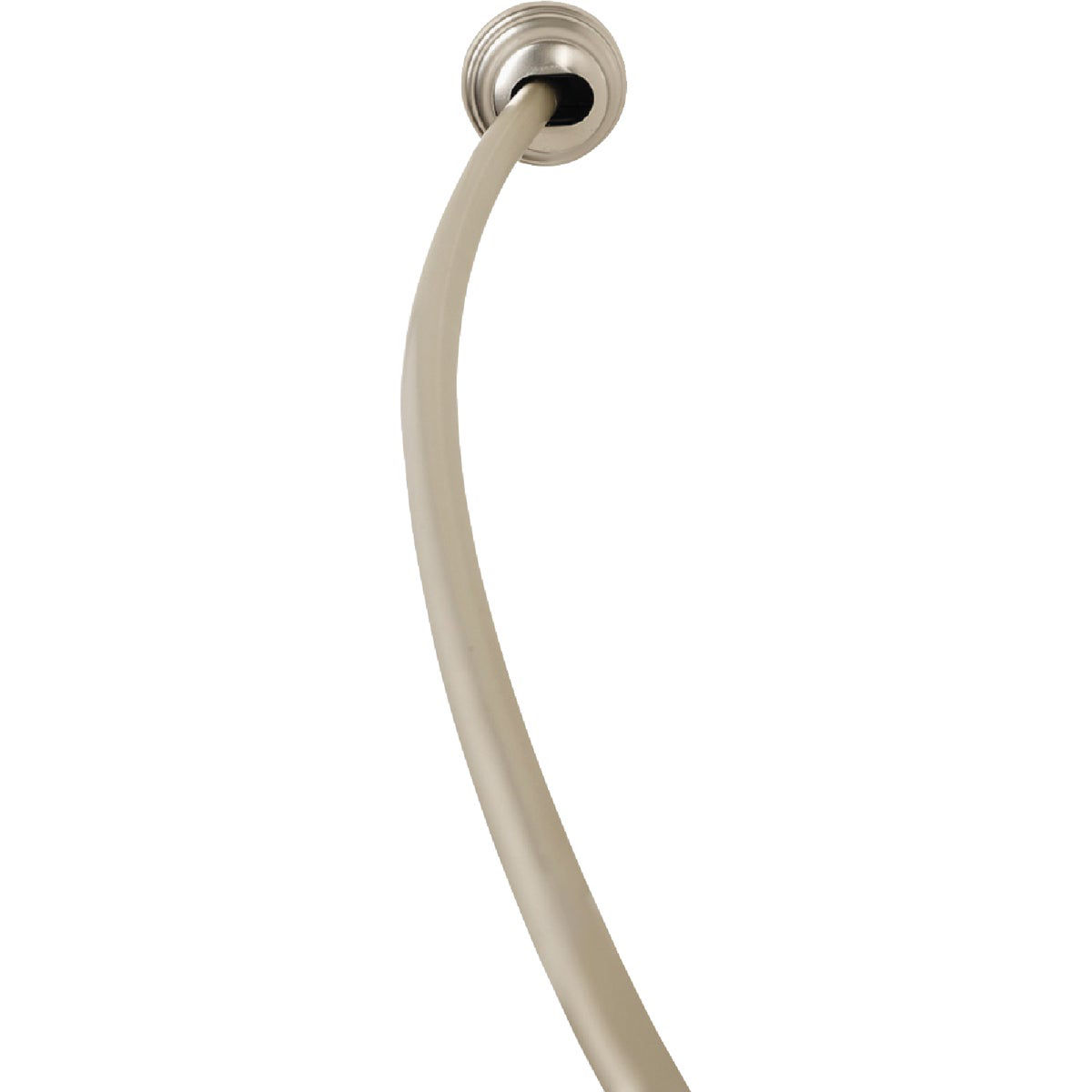 Zenith Zenna Home NeverRust 50 In. to 72 In. Adjustable Fixed or Tension Curved Shower Rod in