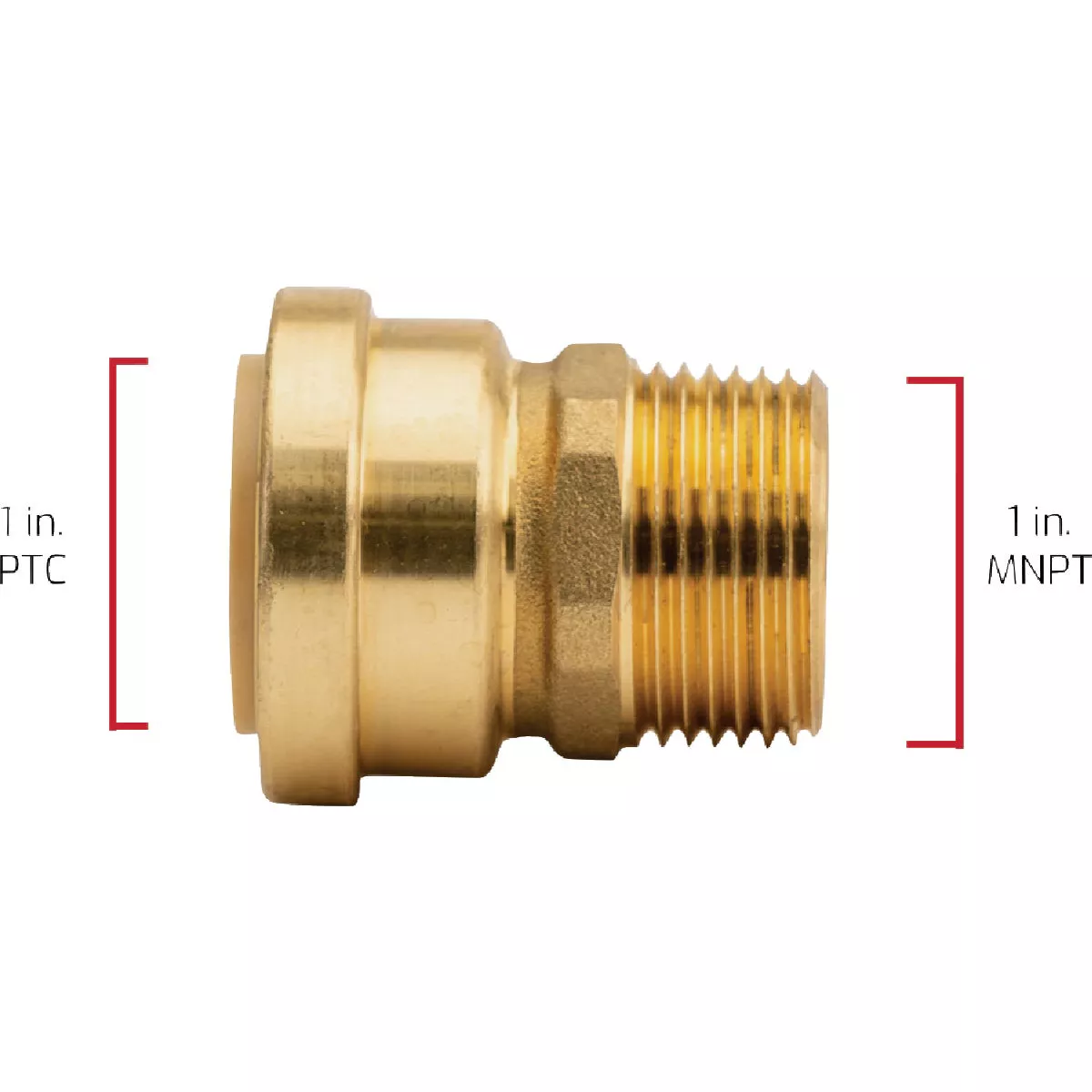 QuickFitting 1 In. Push-to-Connect x 1 In. MNPT Brass Straight Male Adapter - photo 5