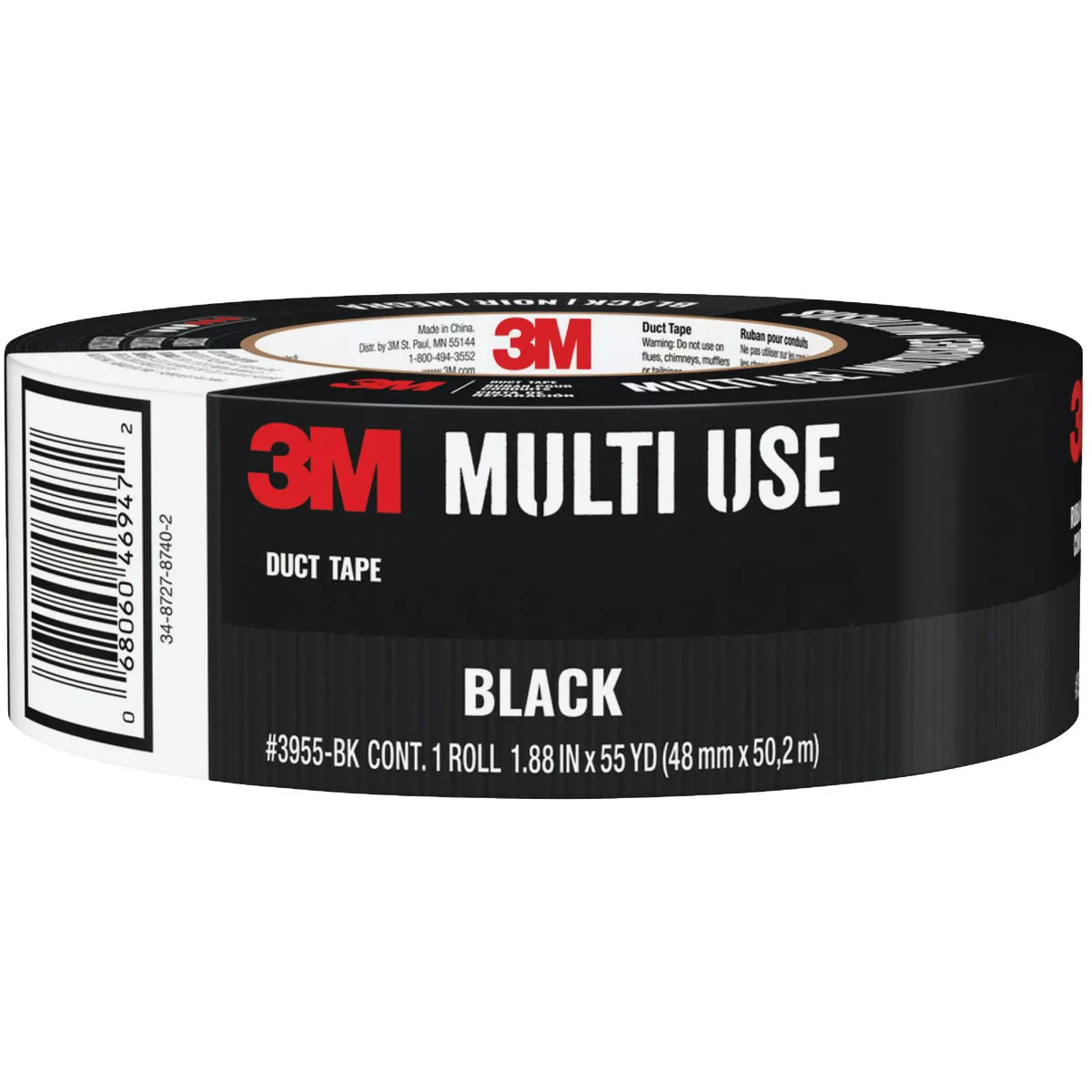 3M 1.88 In. x 45 Yd. Heavy Duty Duct Tape, Black