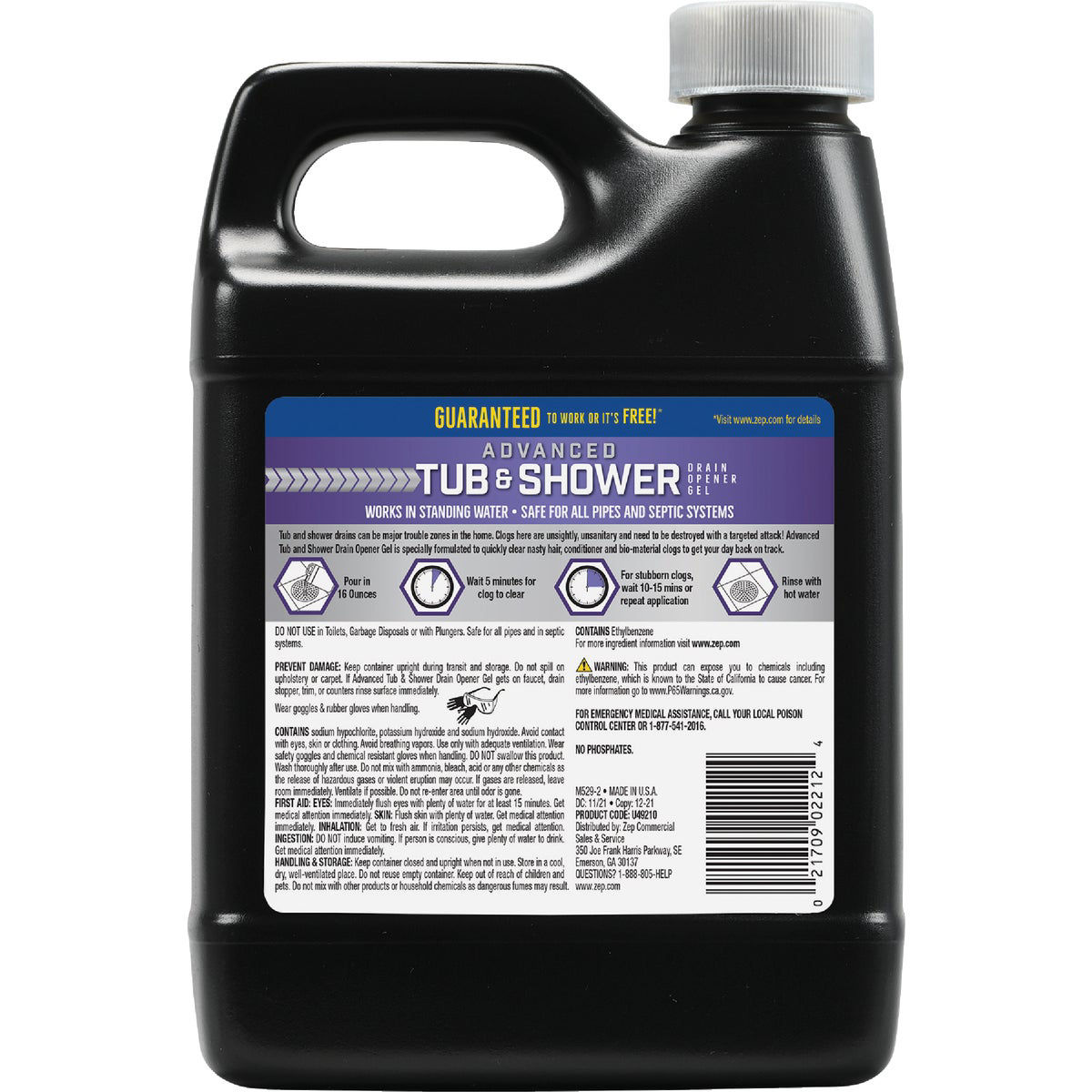 Zep 32 Oz. Advanced Tub & Shower Drain Opener Do it Best