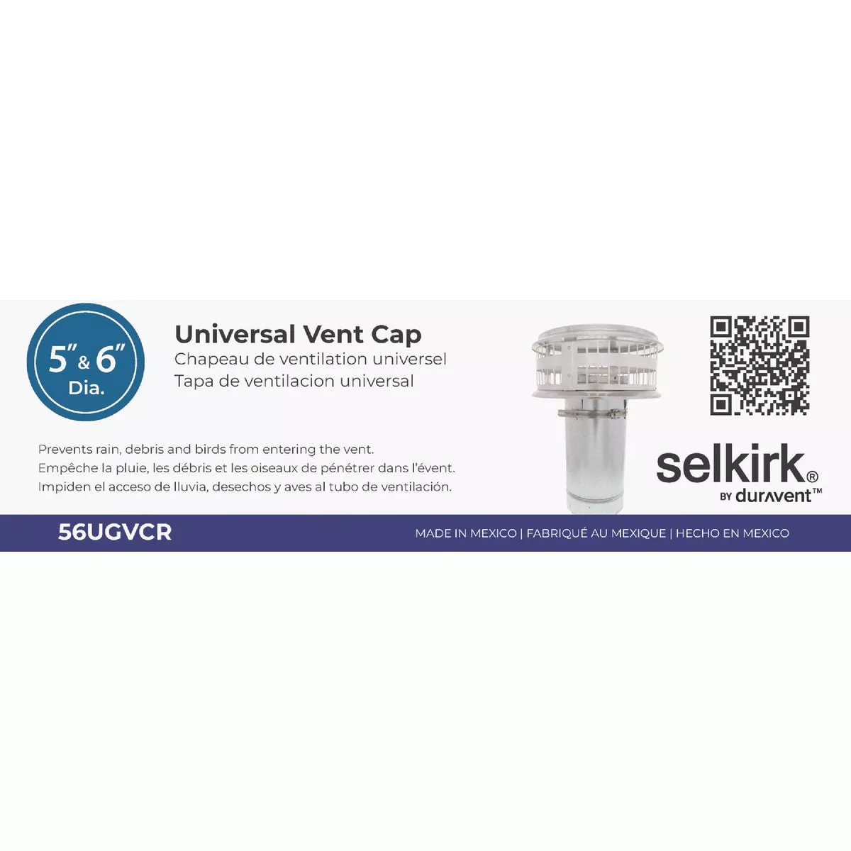 Selkirk 5 In. To 6 In. Universal Gas B-Vent Cap - photo 2