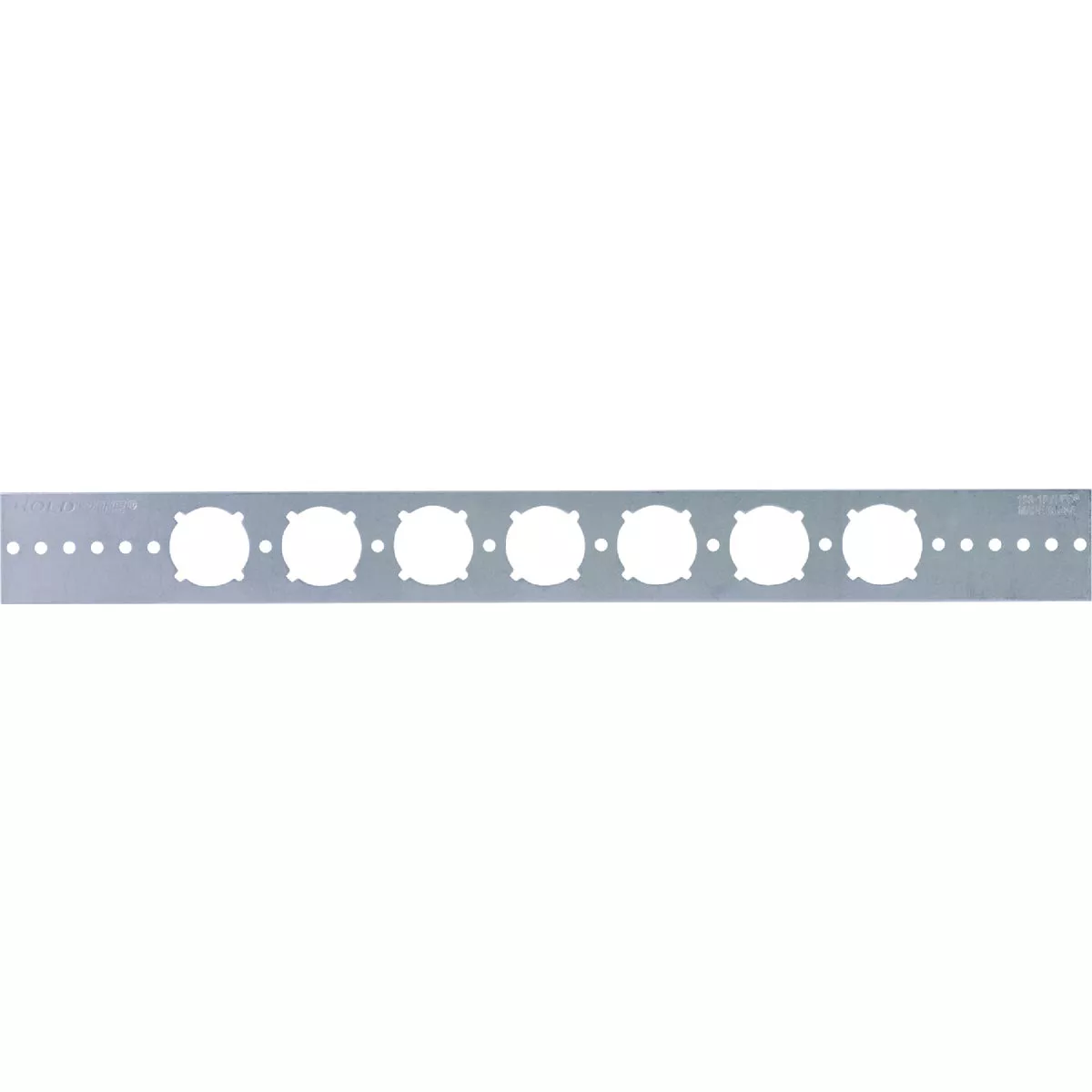 HoldRite PEXRite 20 In. Galvanized Flat Bracket with Keyed Holes for 1/2 In., 3/4 In. or 1 In. Pipe
