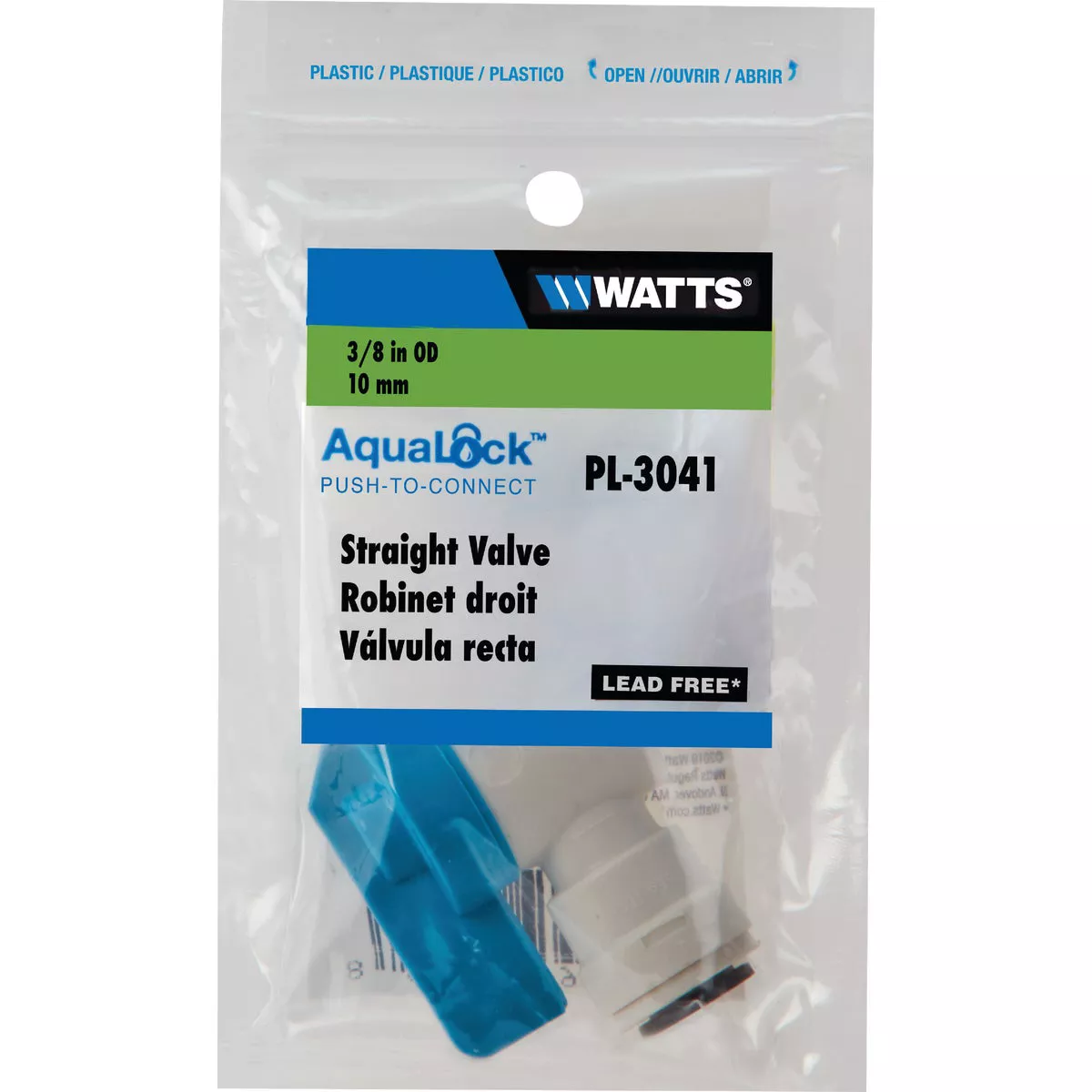 Watts 3/8 In. OD Straight Stop Plastic Plastic Push Valve - photo 2