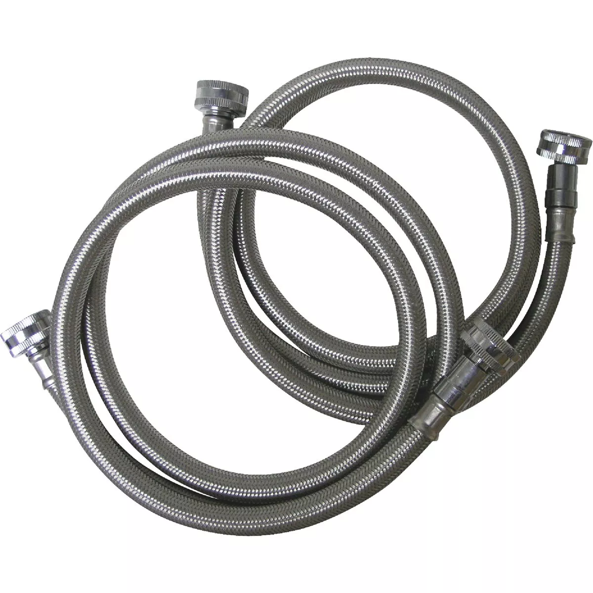 SureDry 5 Ft. Flexible Stainless Steel 125 psi Washing Machine Hose (2-Pack)