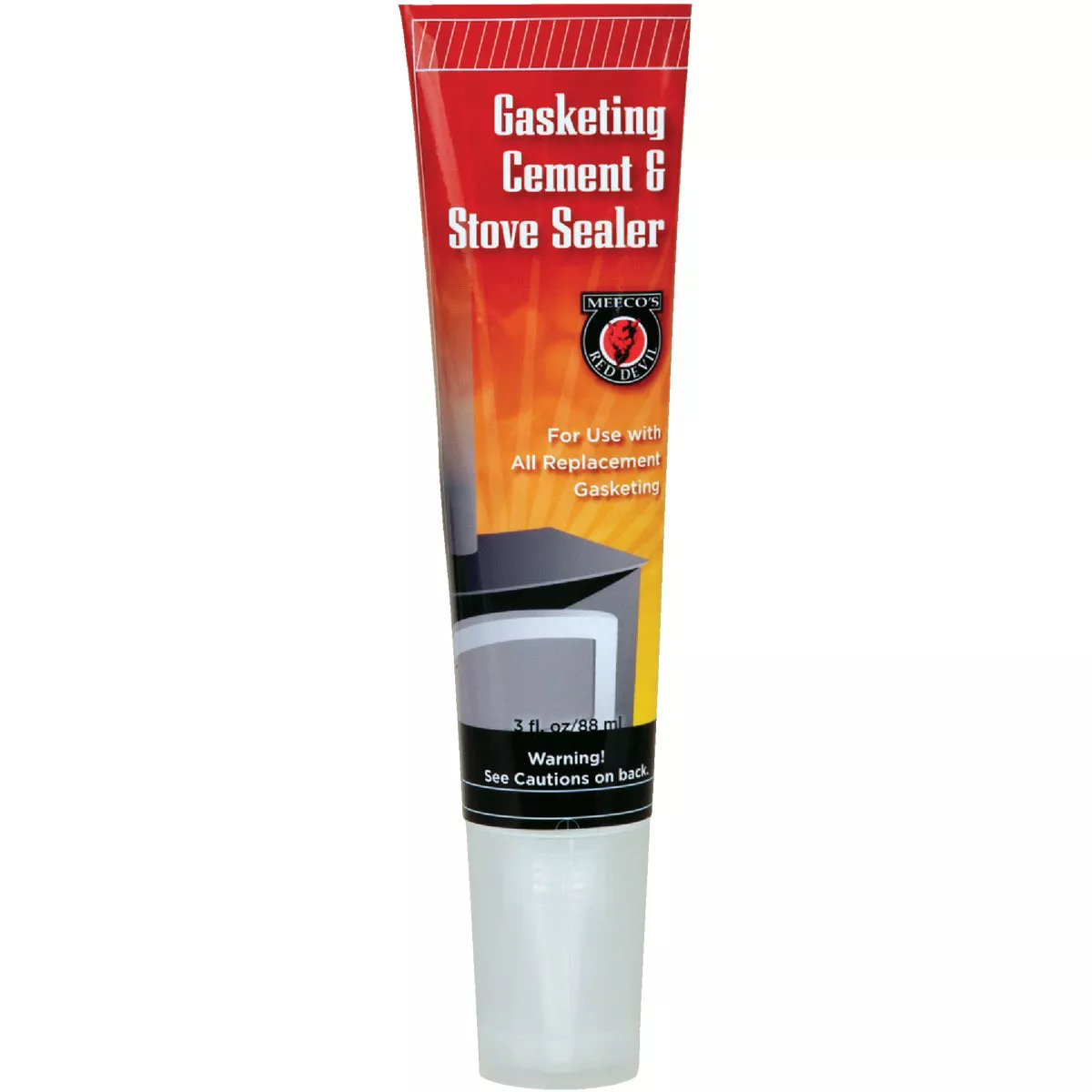 Meeco's Red Devil 3 Oz. Black Gasket Cement and Stove Sealer