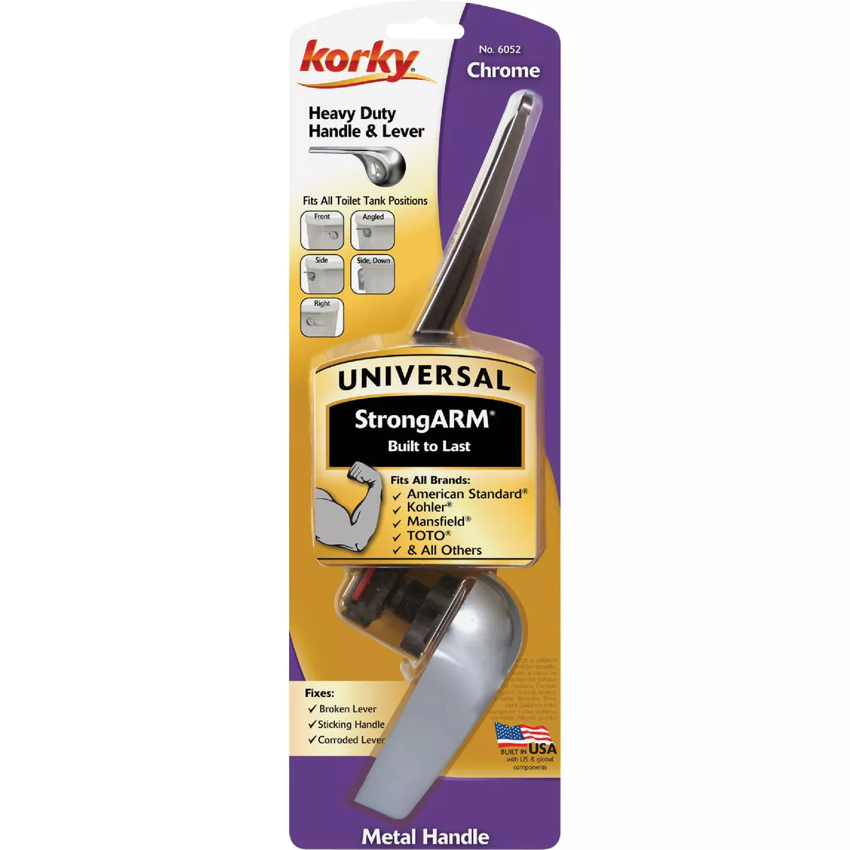 Korky StrongARM Universal Chrome Tank Lever with Wave Style Handle - photo 2