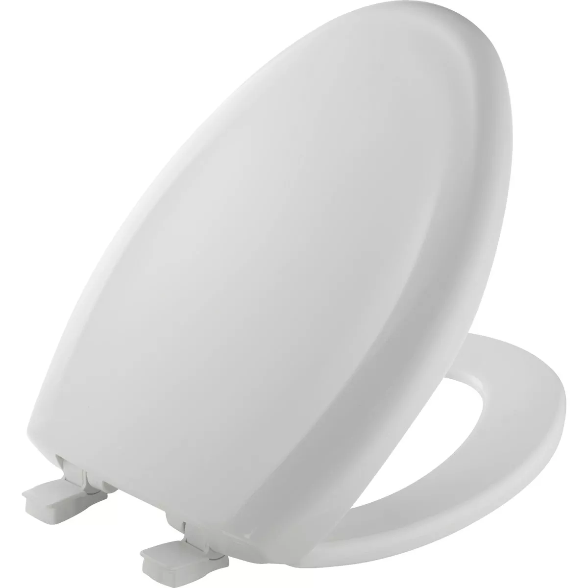 Bemis Mayfair Elongated Closed Front Premium Sweptback Slow-Close White Plastic Toilet Seat