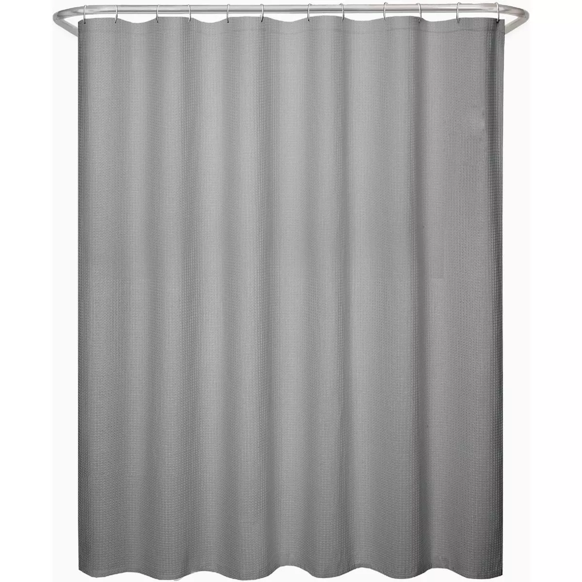Zenna Home 70 In. x 72 In. Steel Gray Luxury Spa Waffle Shower Curtain - photo 2