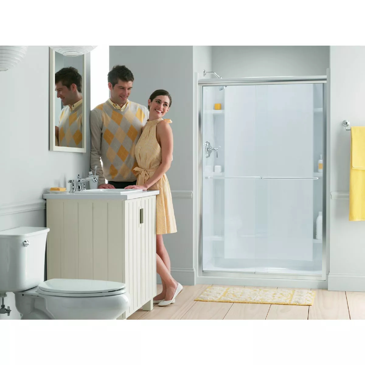 Sterling Finesse 47-5/8 In. W. X 70-5/16 In. H. Chrome Frameless Clear Sliding Shower Door - photo 2