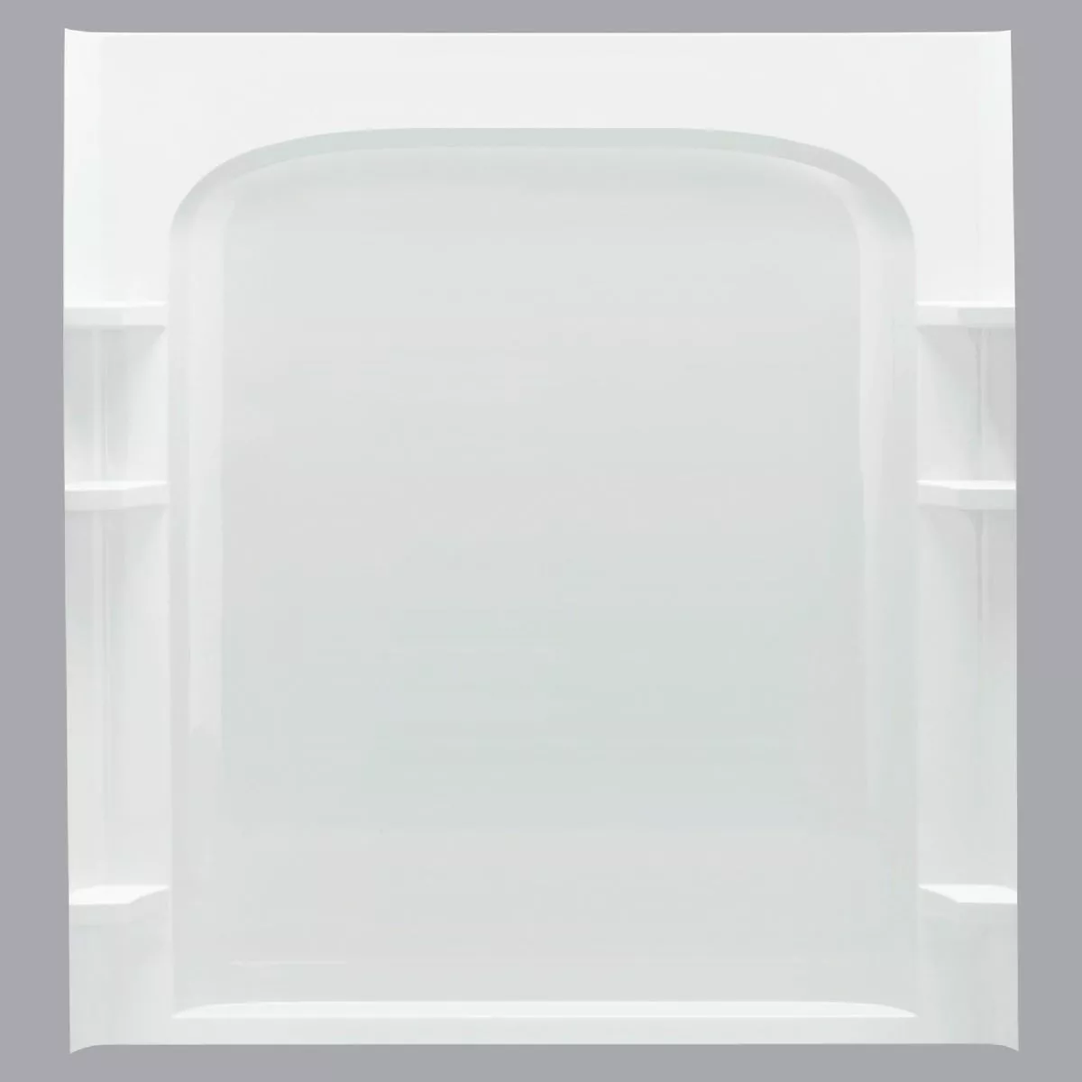 Sterling Ensemble Curve 60 In. W x 72-1/2 In. H 1-Piece Shower Back Wall Panel in White