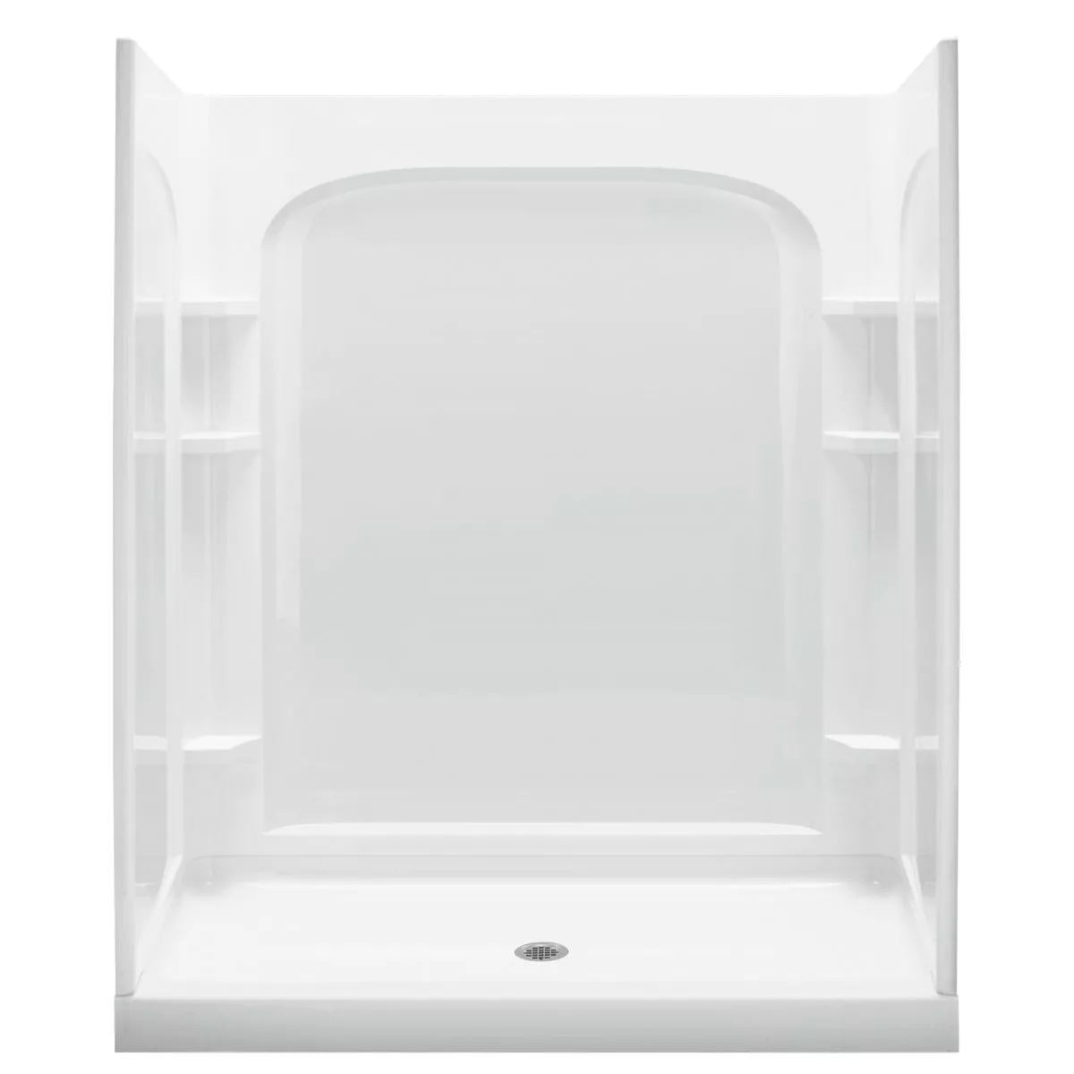 Sterling Ensemble Curve 60 In. W x 72-1/2 In. H 1-Piece Shower Back Wall Panel in White - photo 3