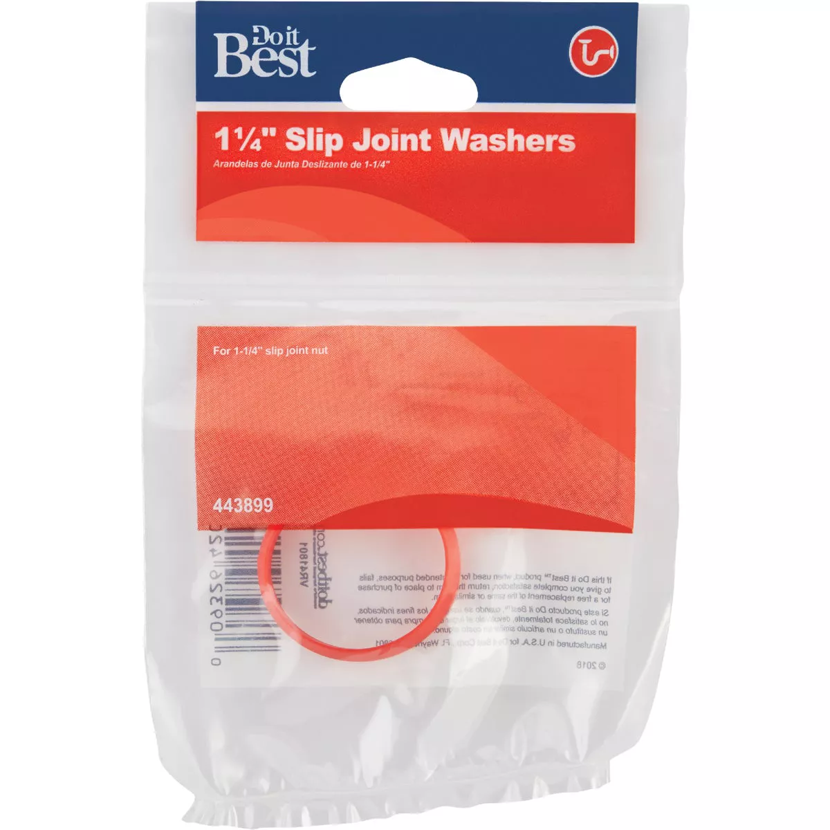 Do it Best 1-1/4 In. Red Rubber Slip Joint Washer (2-Pack) - photo 2