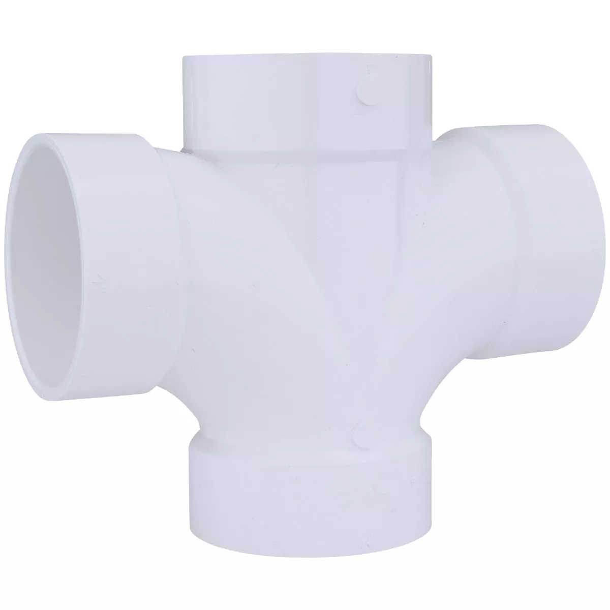 Charlotte Pipe 4 In. Double Sanitary DWV PVC Tee