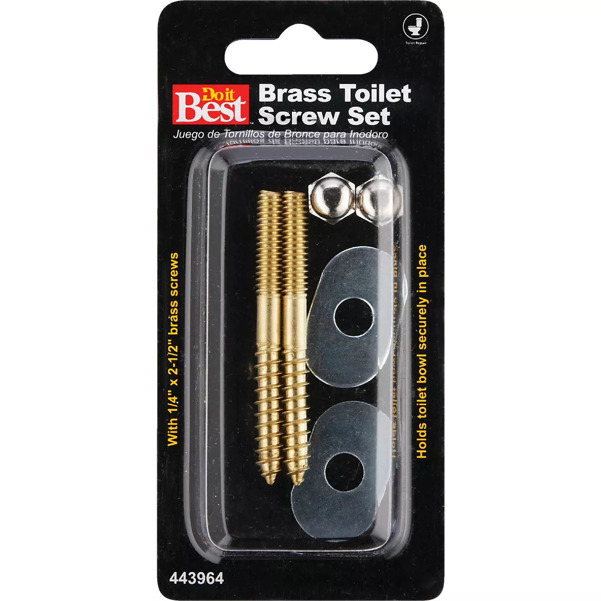 Do it Best 1/4 In. x 2-1/2 In. Solid Brass Toilet Screws - photo 2