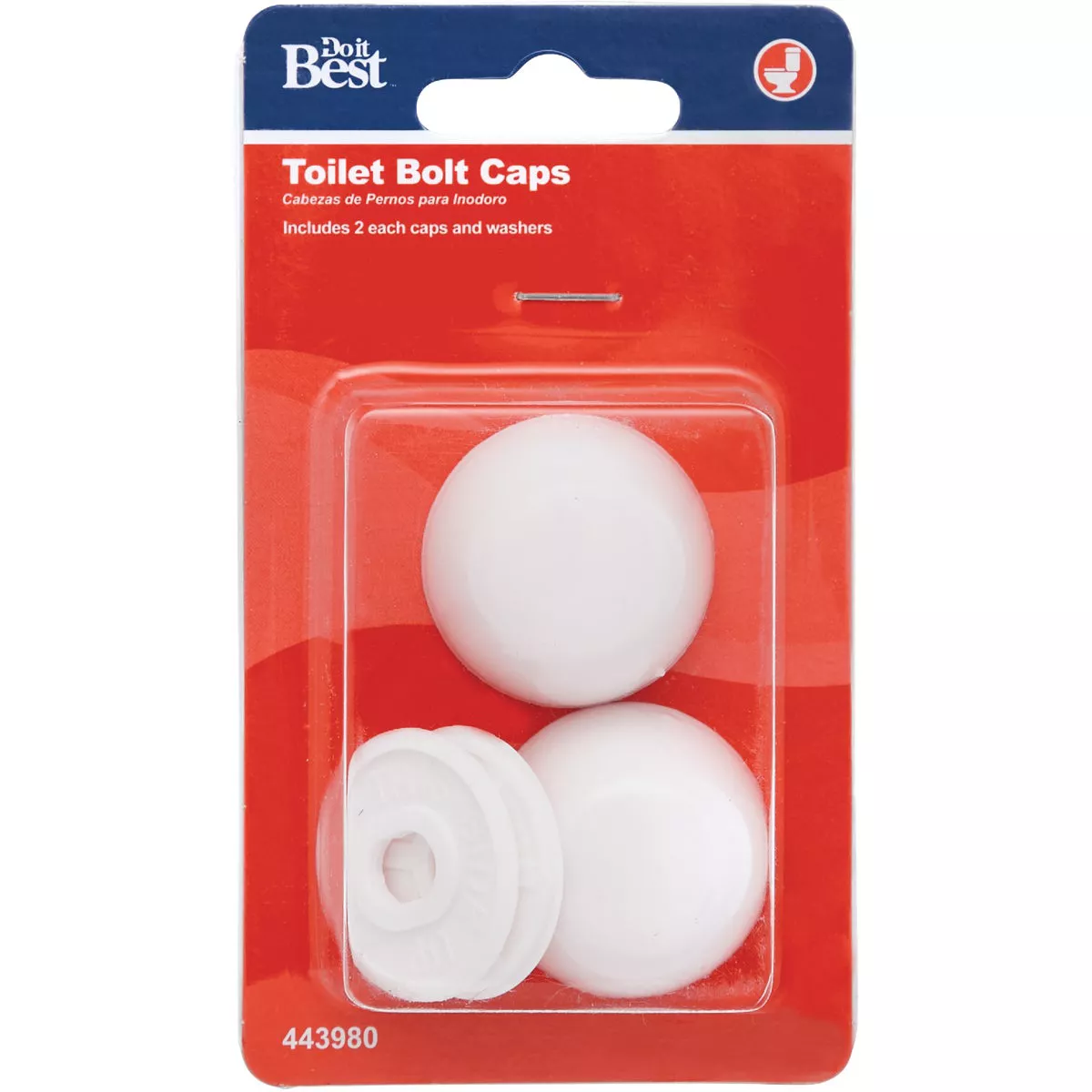 Do it Best White Plastic Toilet Snap-On Bolt Caps (2-Ct.) - photo 2