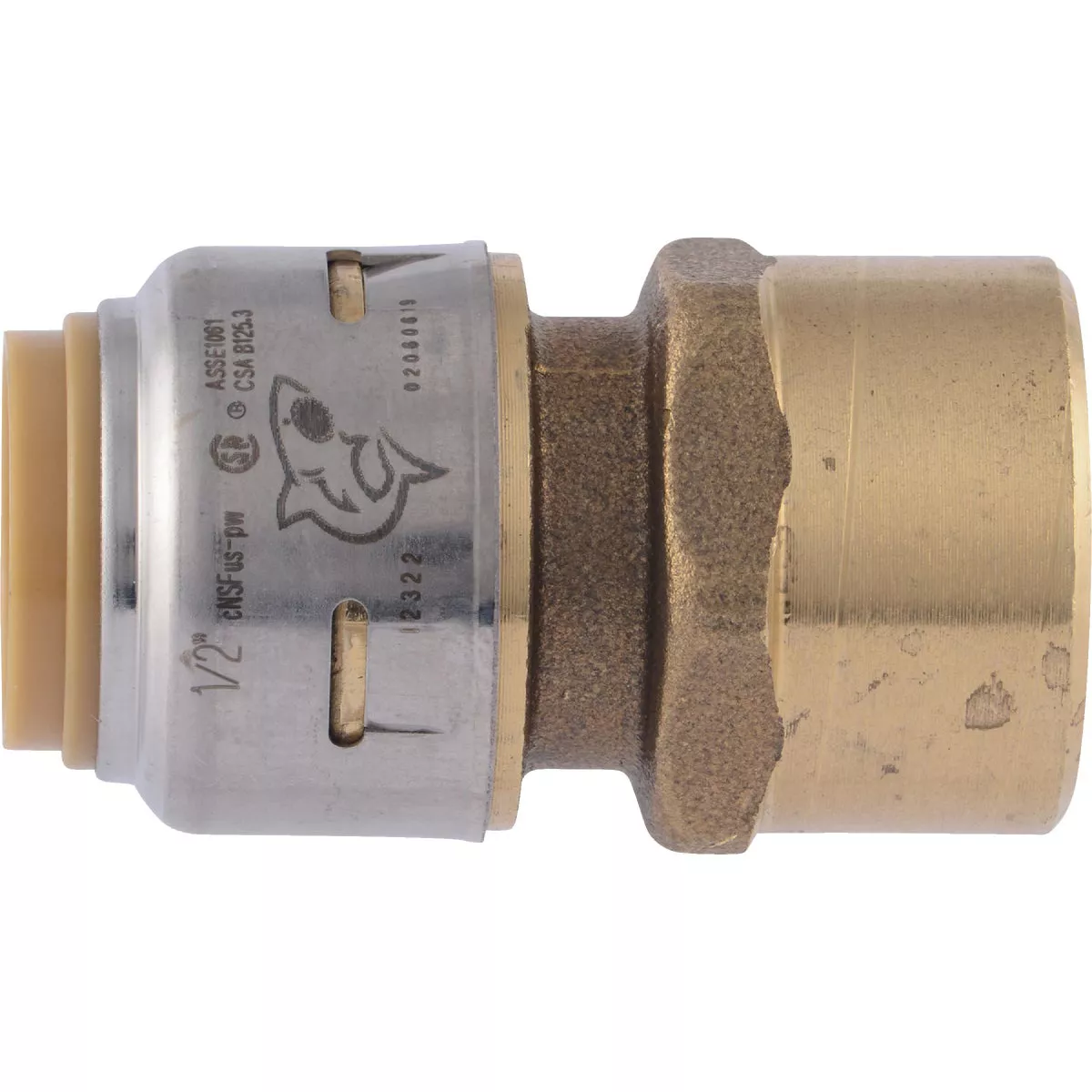 SharkBite 1/2 In. x 1/2 In. FNPT Straight Brass Push-to-Connect Female Adapter (4-Pack) - photo 3