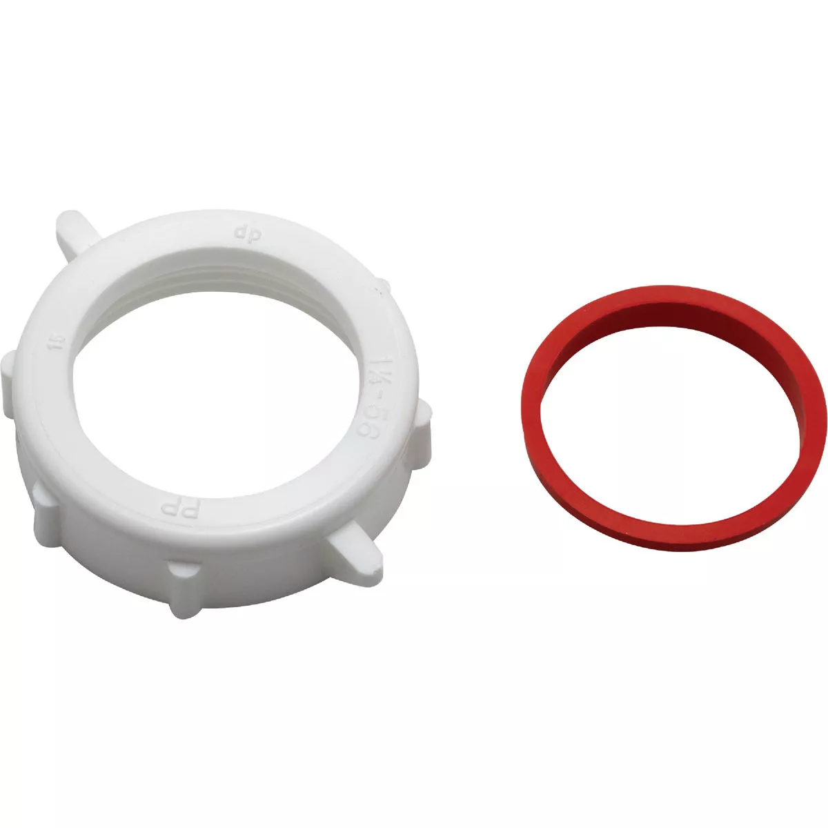 Keeney 1-1/4 In. x 1-1/4 In. White Plastic Slip Joint Nut