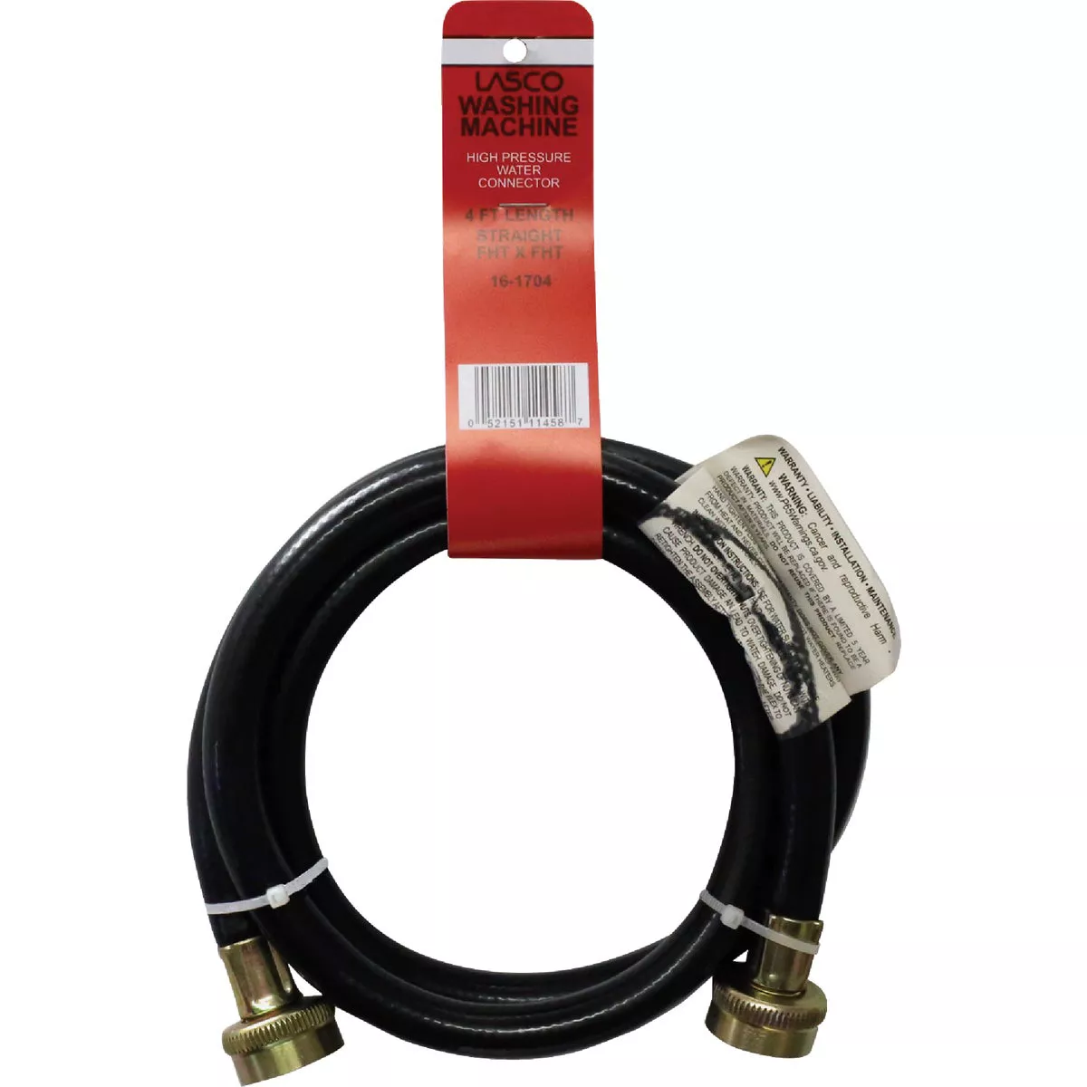 Lasco 3/4 In. x 4 Ft. Rubber Washing Machine Hose - photo 2