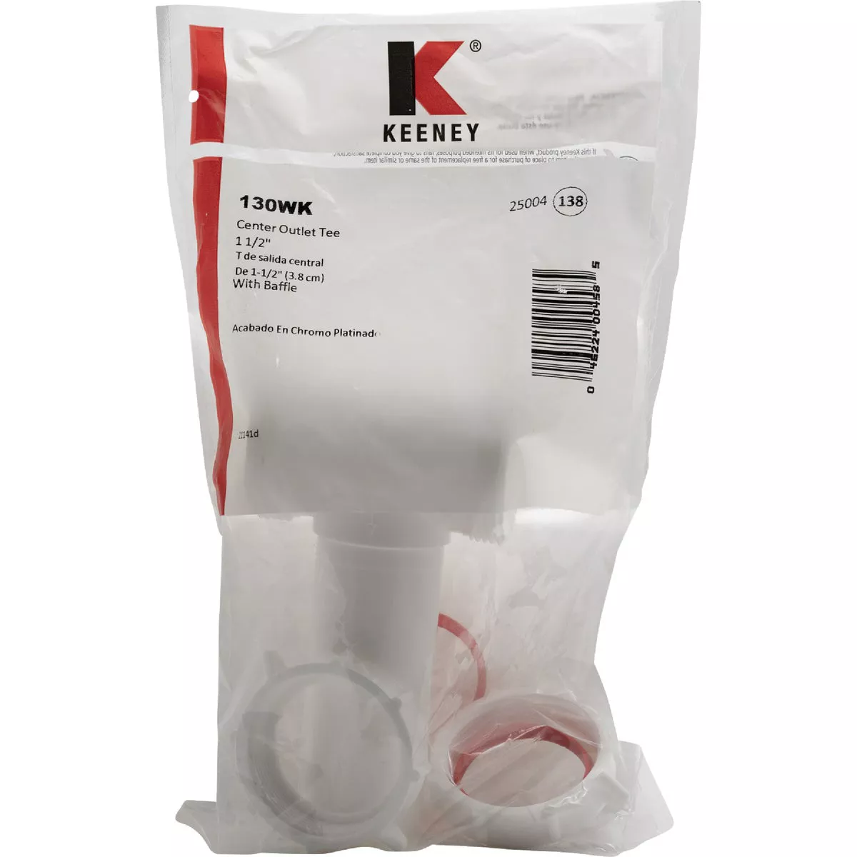 Keeney 1-1/2 In. White Polypropylene Center Outlet Tee | True Value ...
