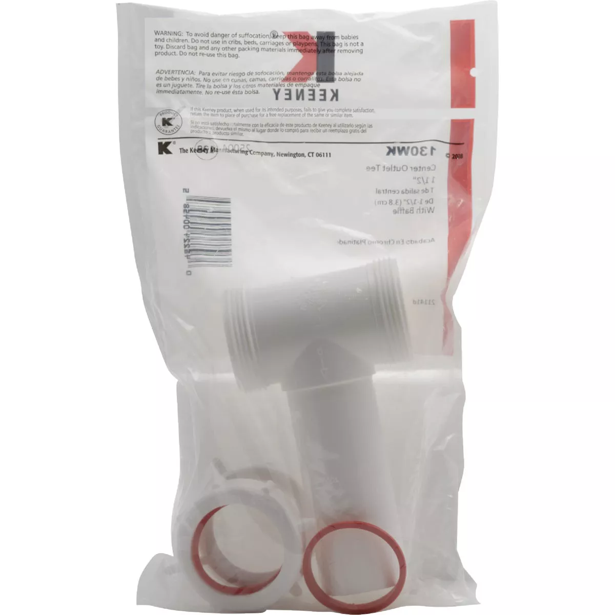 Keeney 1-1/2 In. White Polypropylene Center Outlet Tee | True Value ...