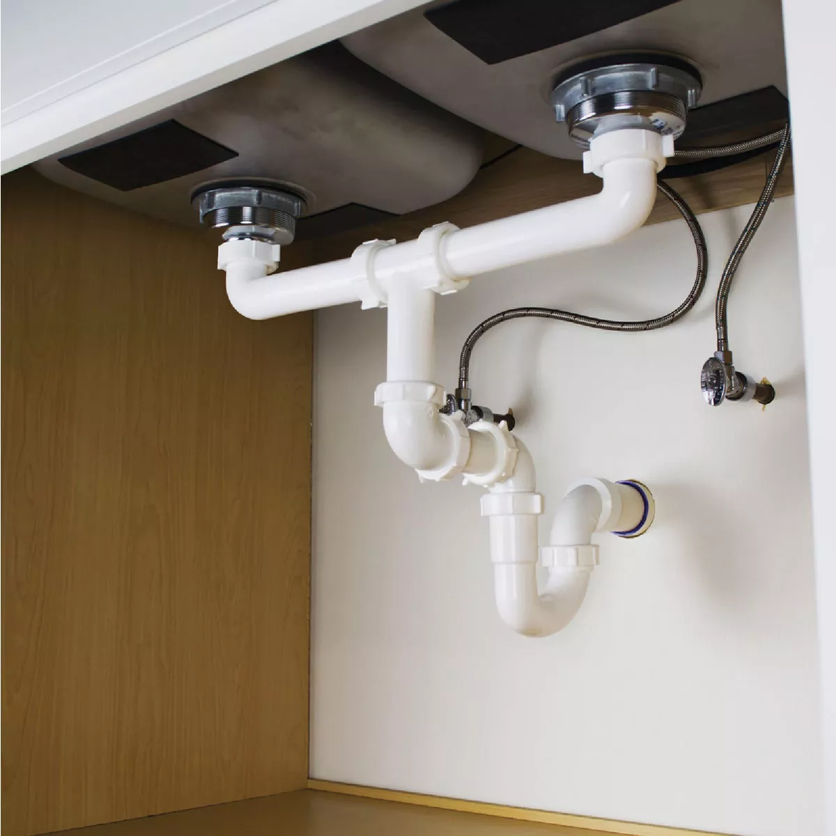 Keeney 1-1/2 In. or 1-1/4 In. White Plastic J-Bend Sink Trap with Reducer Washer - photo 6