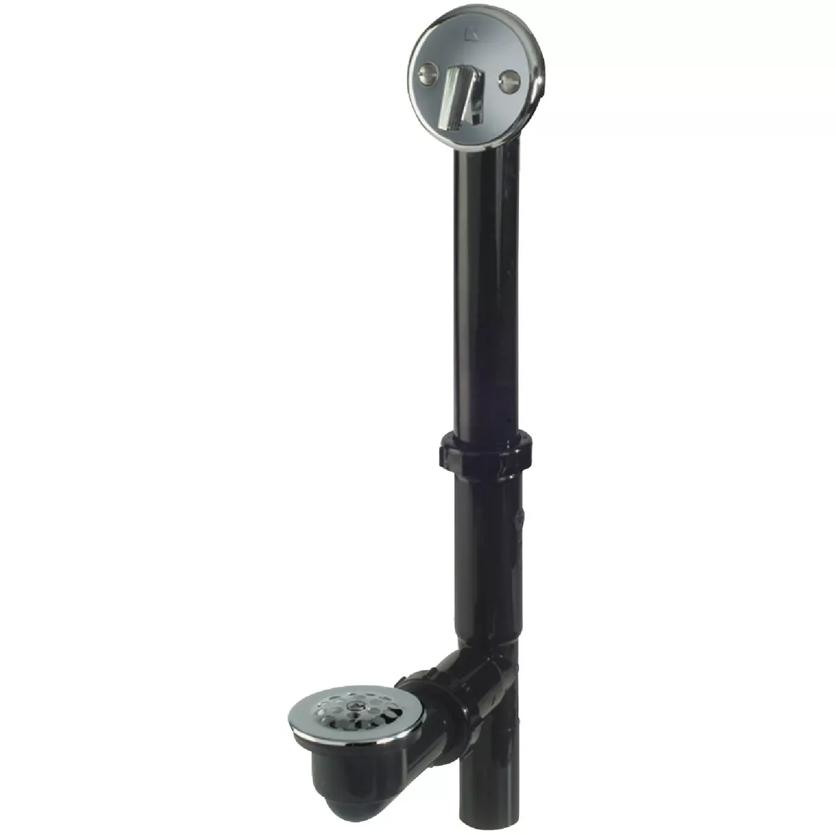 Keeney Black Plastic Trip Lever Bath Drain with Polished Chrome Trim and Strainer & Dome Grid - photo 3