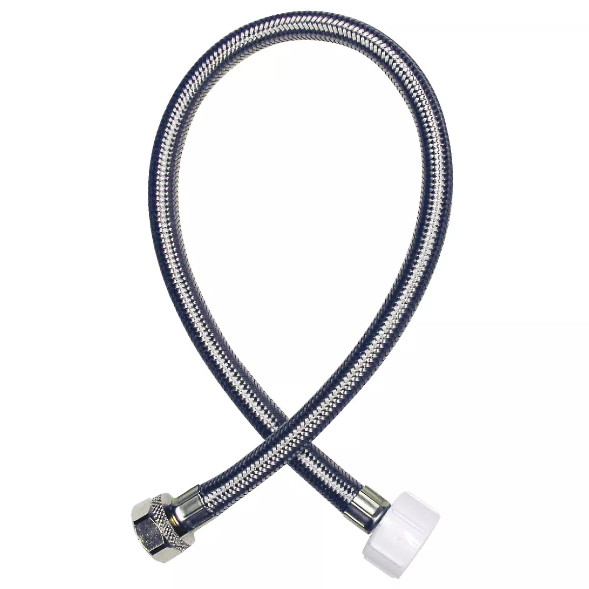 Do it Best 1/2 In. FIP x 7/8 In. BC x 16 In. Braided Stainless Steel Toilet Supply Line