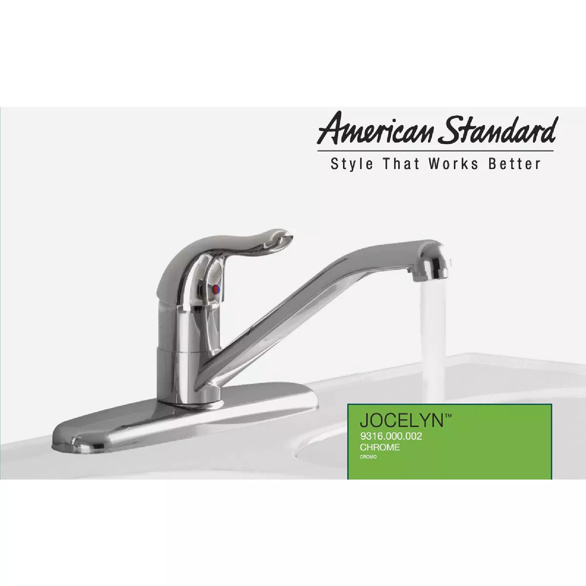 American Standard Jocelyn Single Handle Kitchen Faucet, Chrome - photo 2