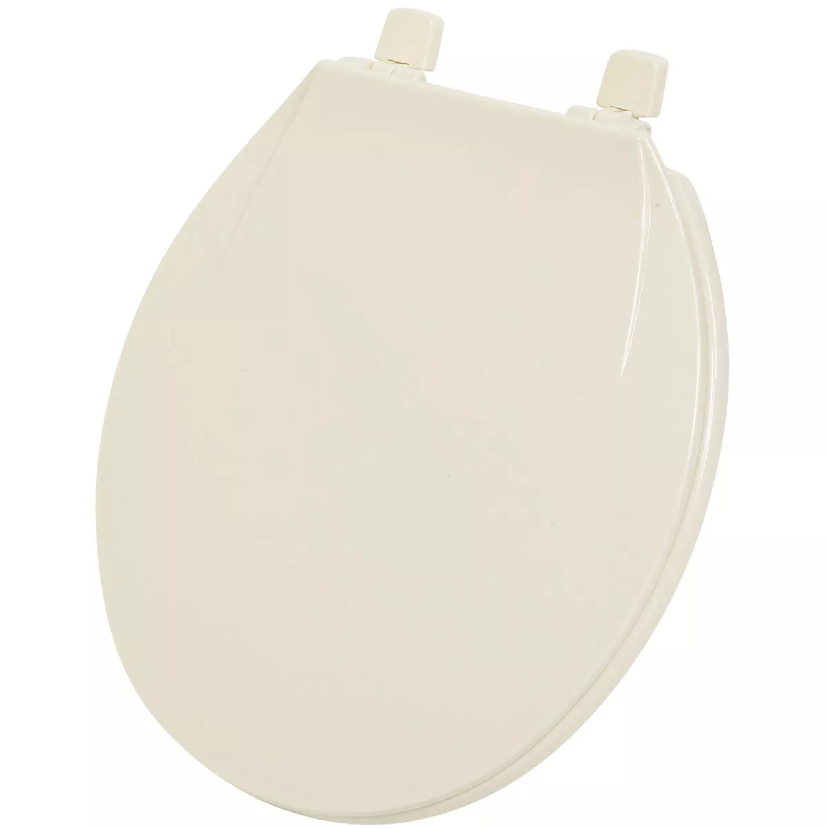 Home Impressions Round Closed Front Bone Plastic Toilet Seat