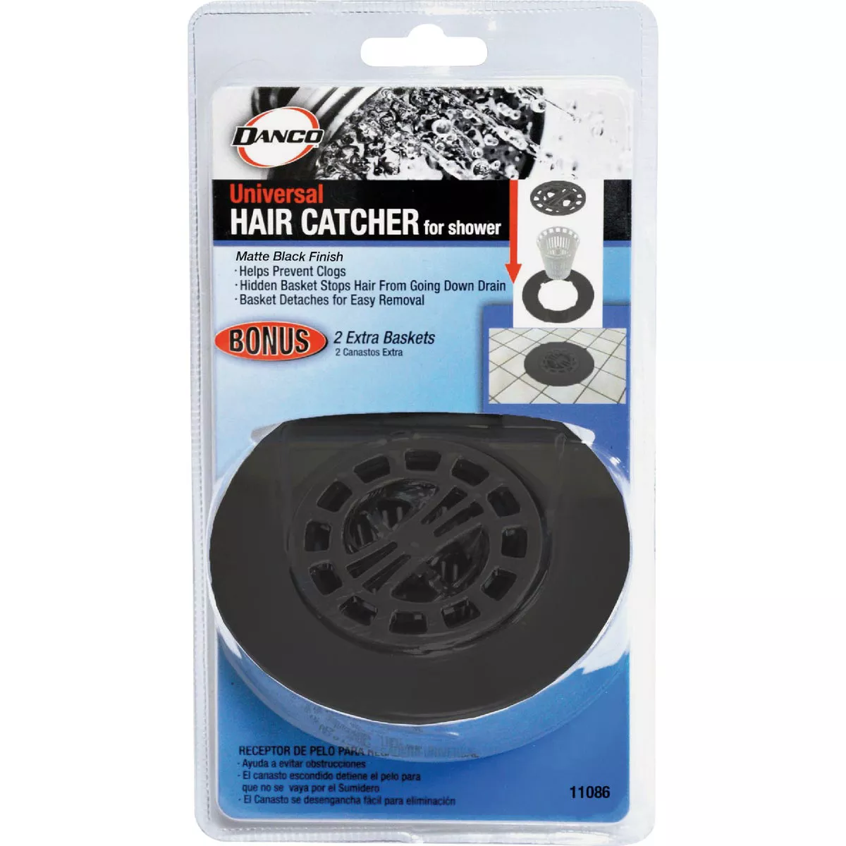 Danco Matte Black Hair Catcher For Shower Drain - photo 2