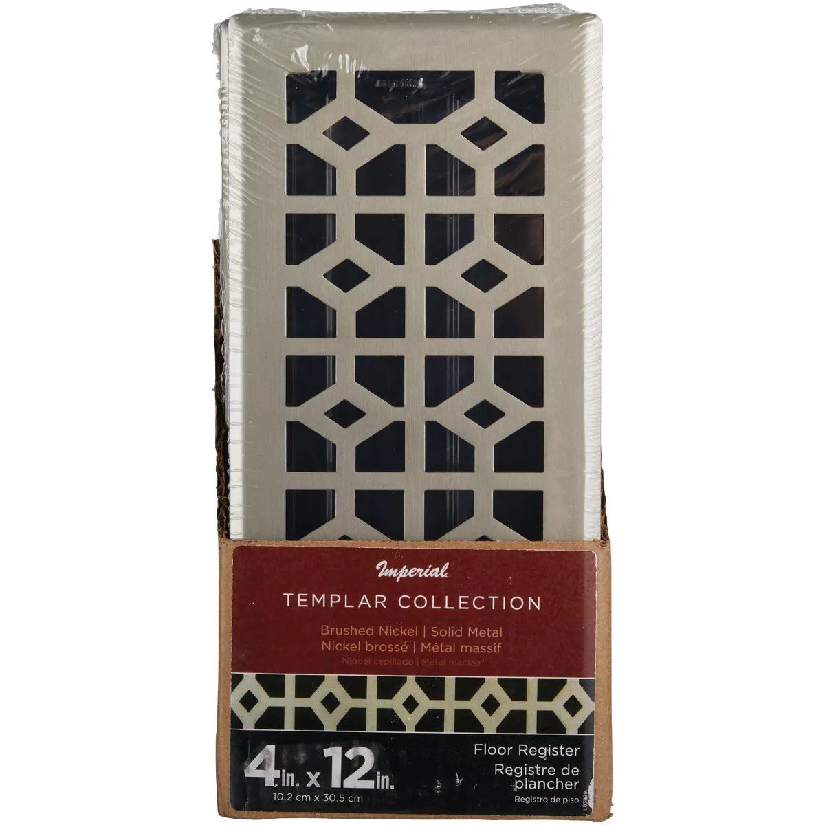 Imperial Templar 4 In. x 12 In. Brushed Nickel Steel Floor Register - photo 3