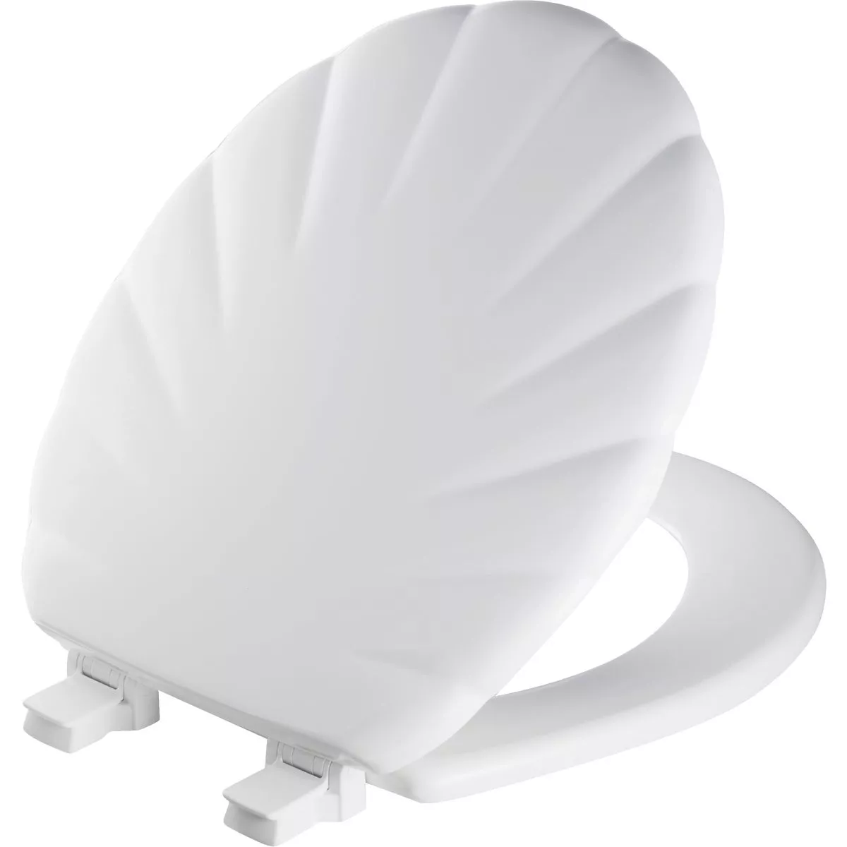 Bemis Mayfair Round Closed Front Designer Sculptured Shell White Wood Toilet Seat