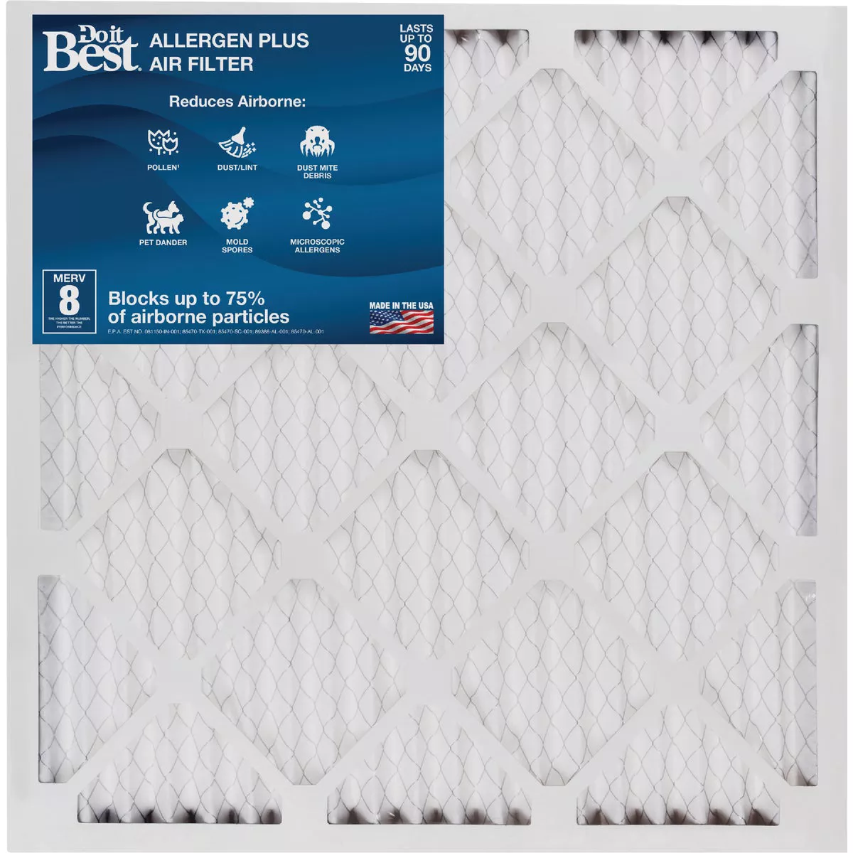 Do it Best 14 In. x 24 In. x 1 In. MERV 8 Furnace Filter